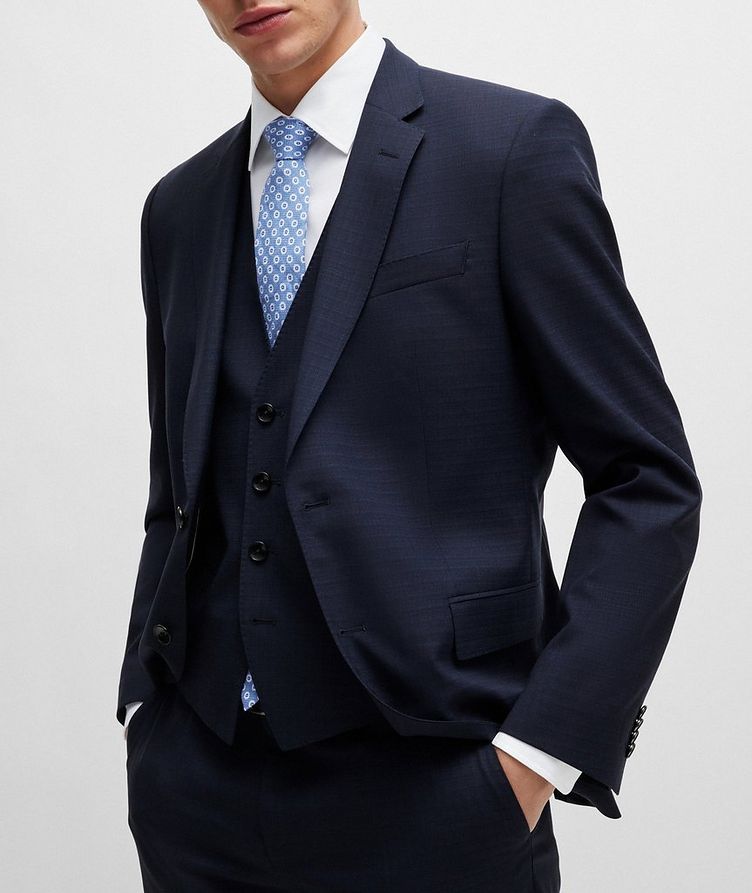 Patterned Stretch-Wool Suit  image 7