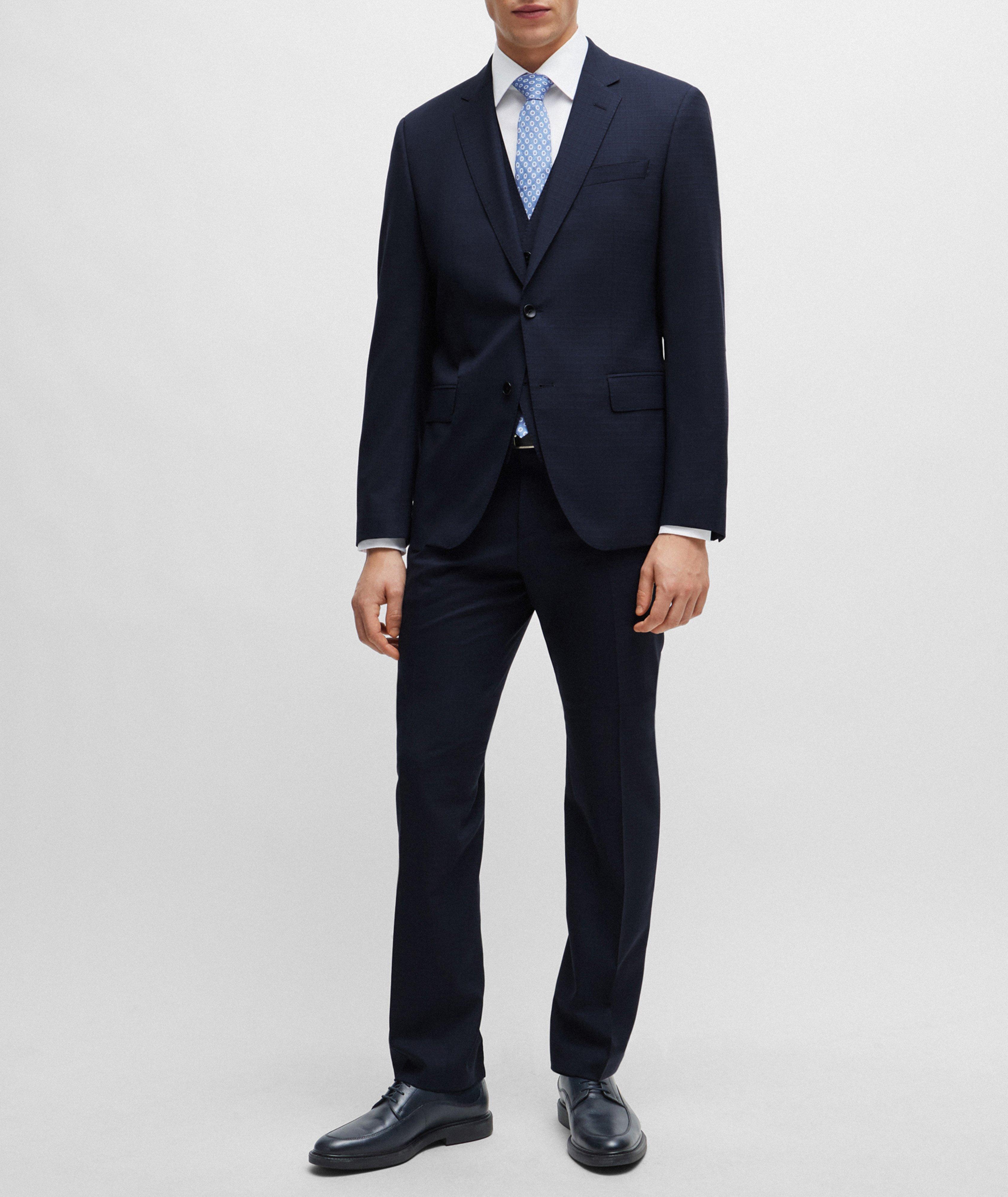 Patterned Stretch-Wool Suit