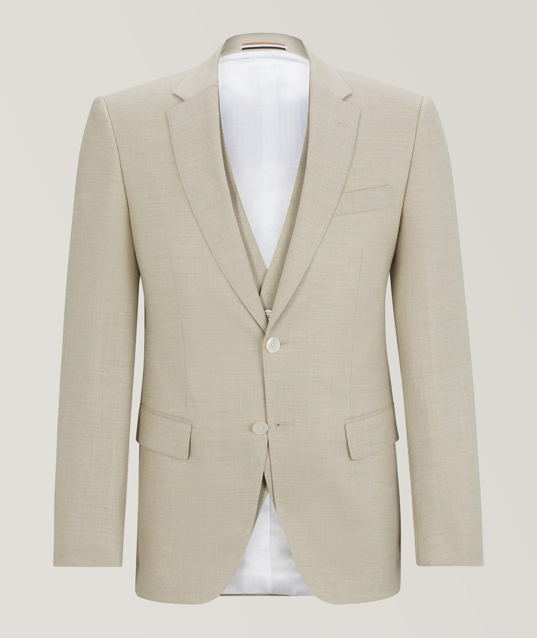 BOSS Hopsack Weave Wool-Blend Suit