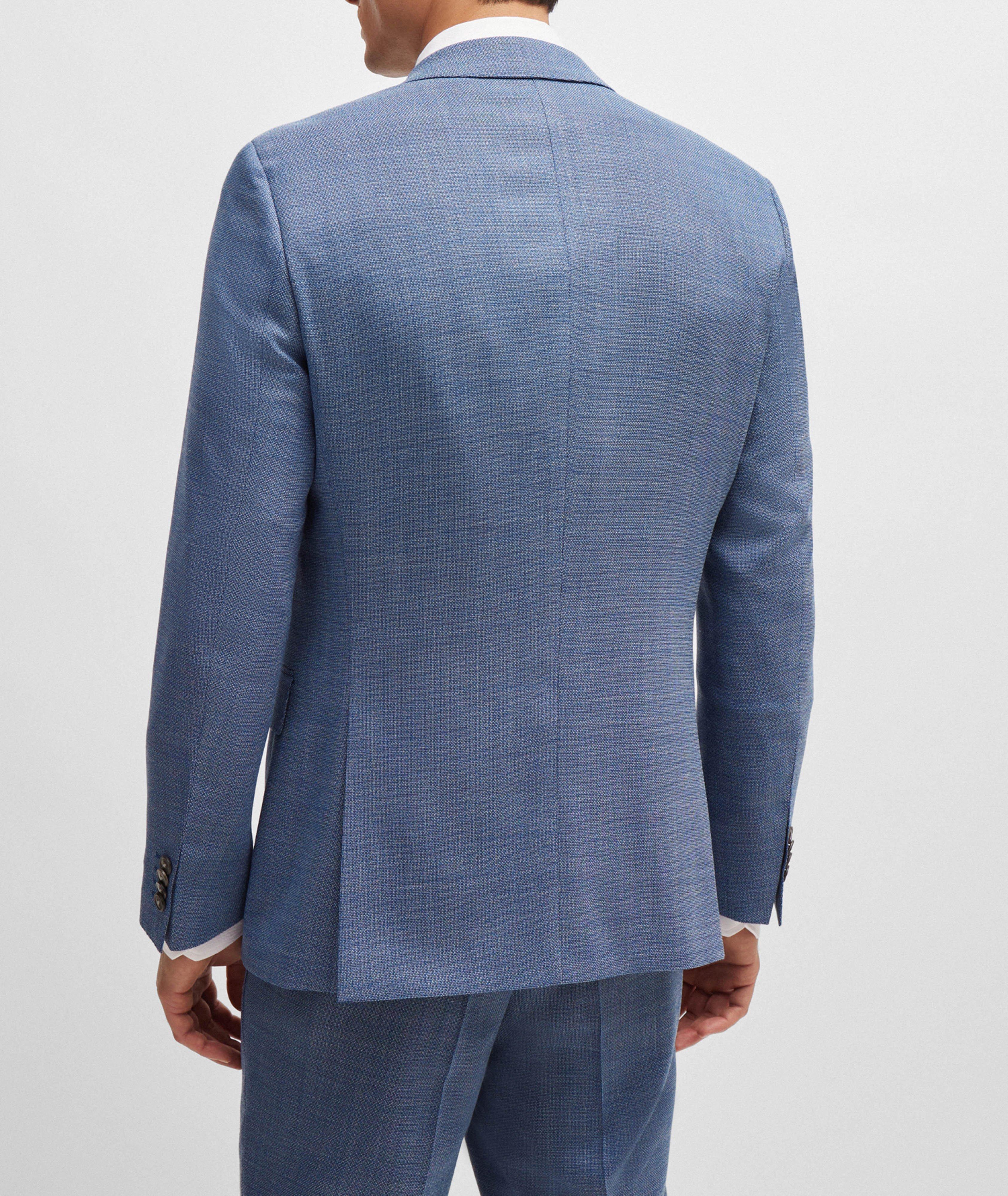 Black Heritage Hopsack Stretch-Virgin Wool 3-Piece Suit  image 3