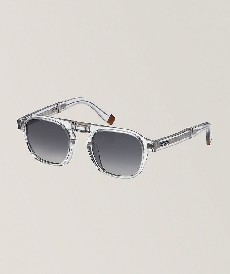 Smoked Foldable Polarized Round Frame Sunglasses  image 0
