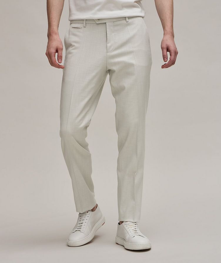 Micro Patterned Stretch-Cotton Trousers image 2