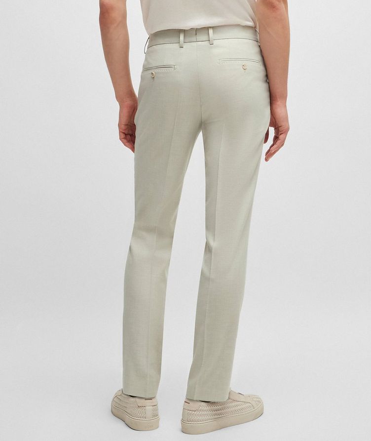 Micro Patterned Stretch-Cotton Trousers image 5