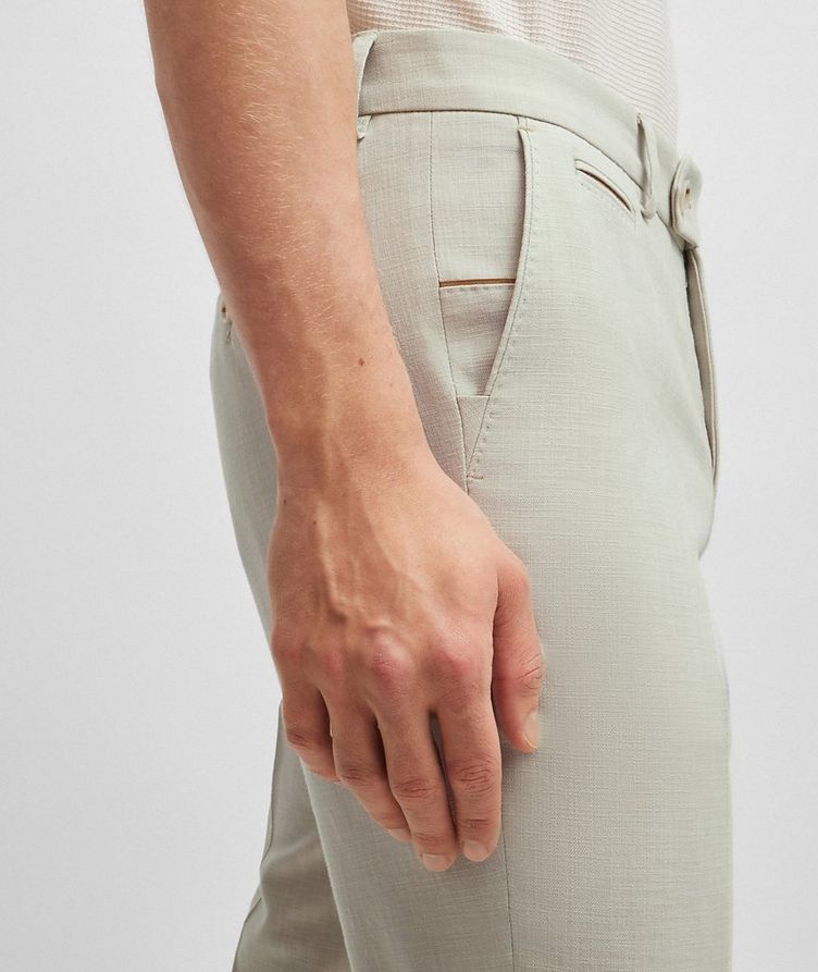 Micro Patterned Stretch-Cotton Trousers image 6