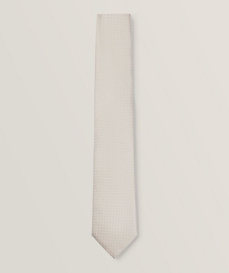 Cravate en mélange de soie à petit motif image 0