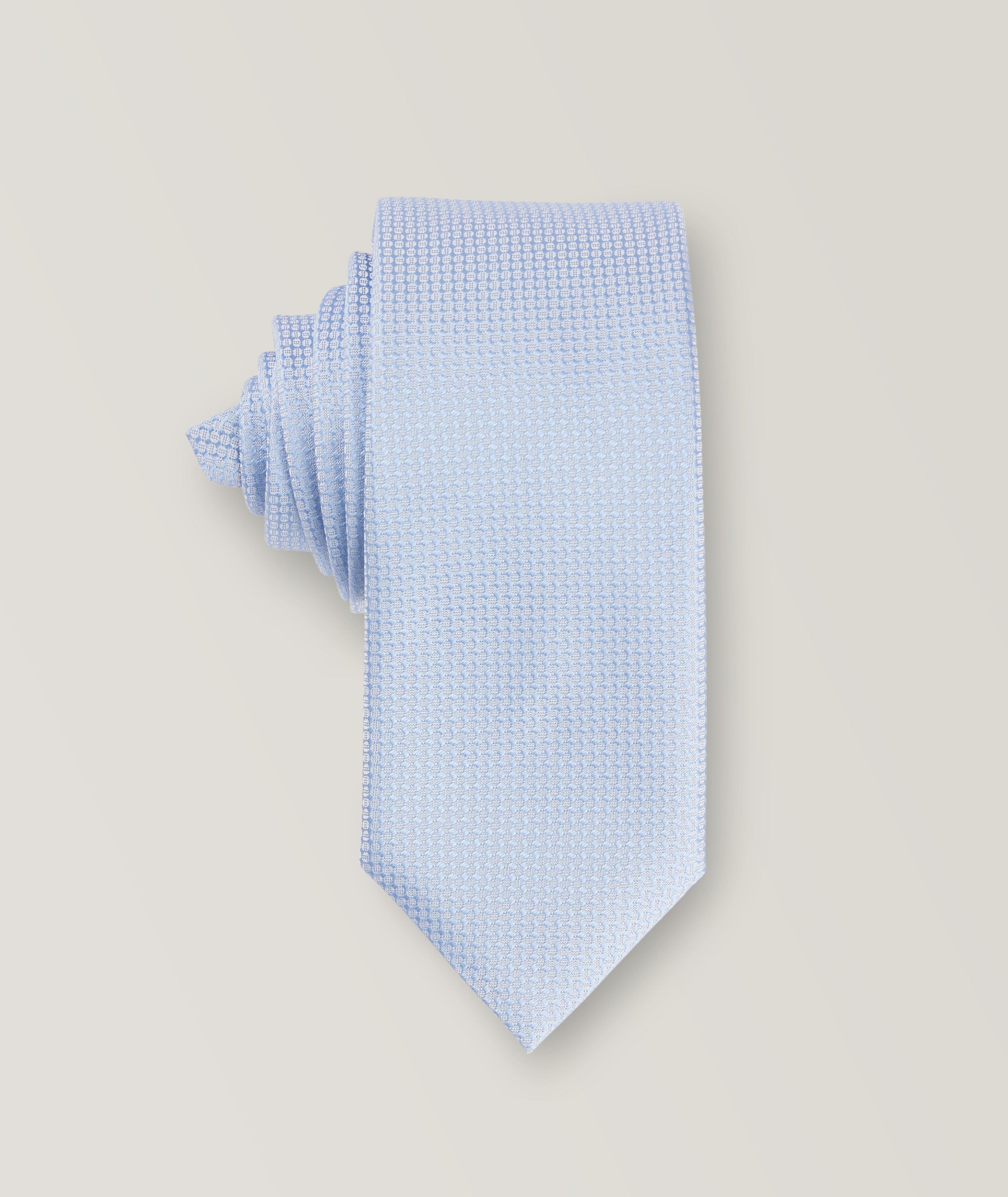Cravate en mélange de soie à petit motif image 1
