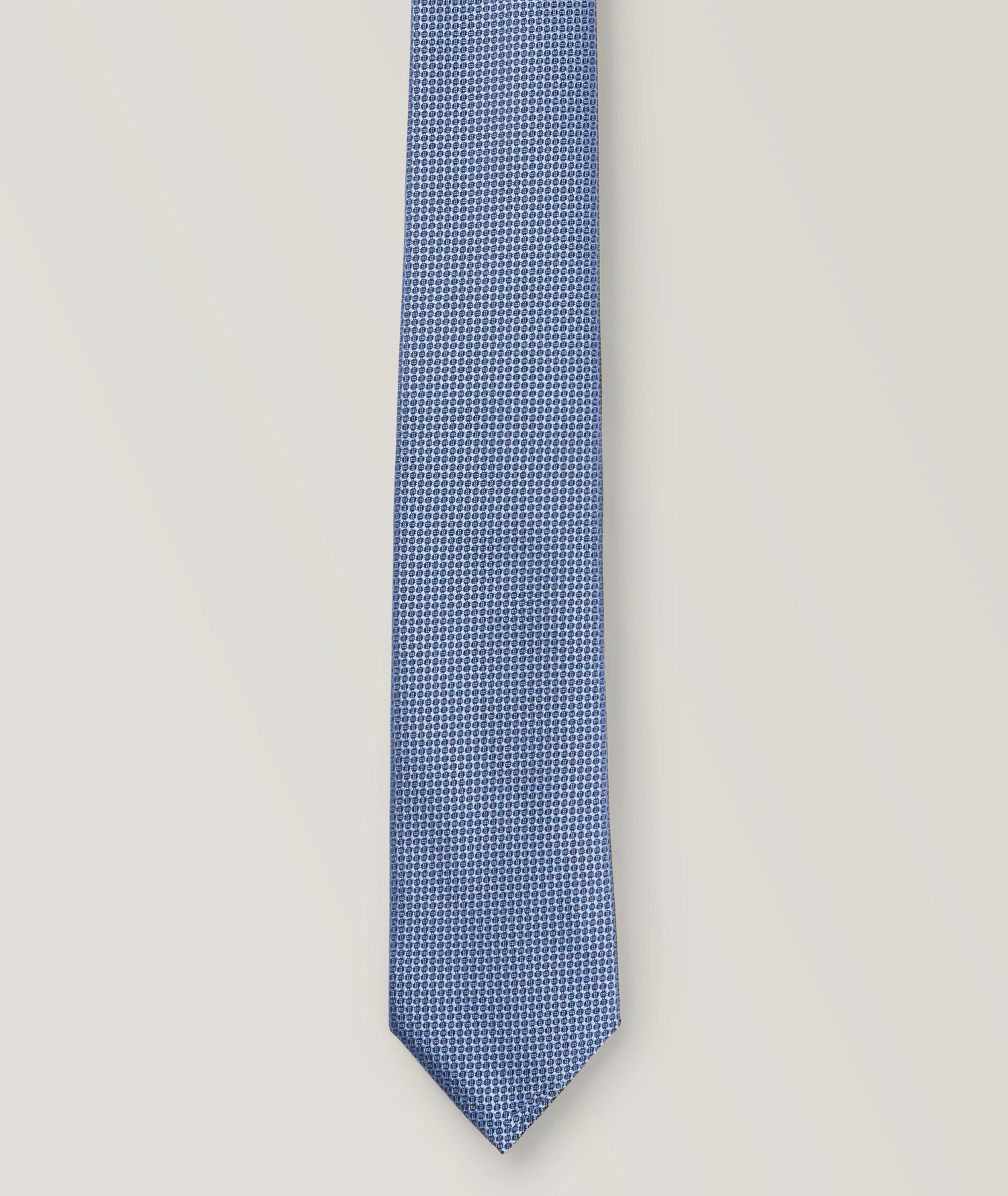 Micro Pattern Jacquard Silk-Blend Tie  image 0