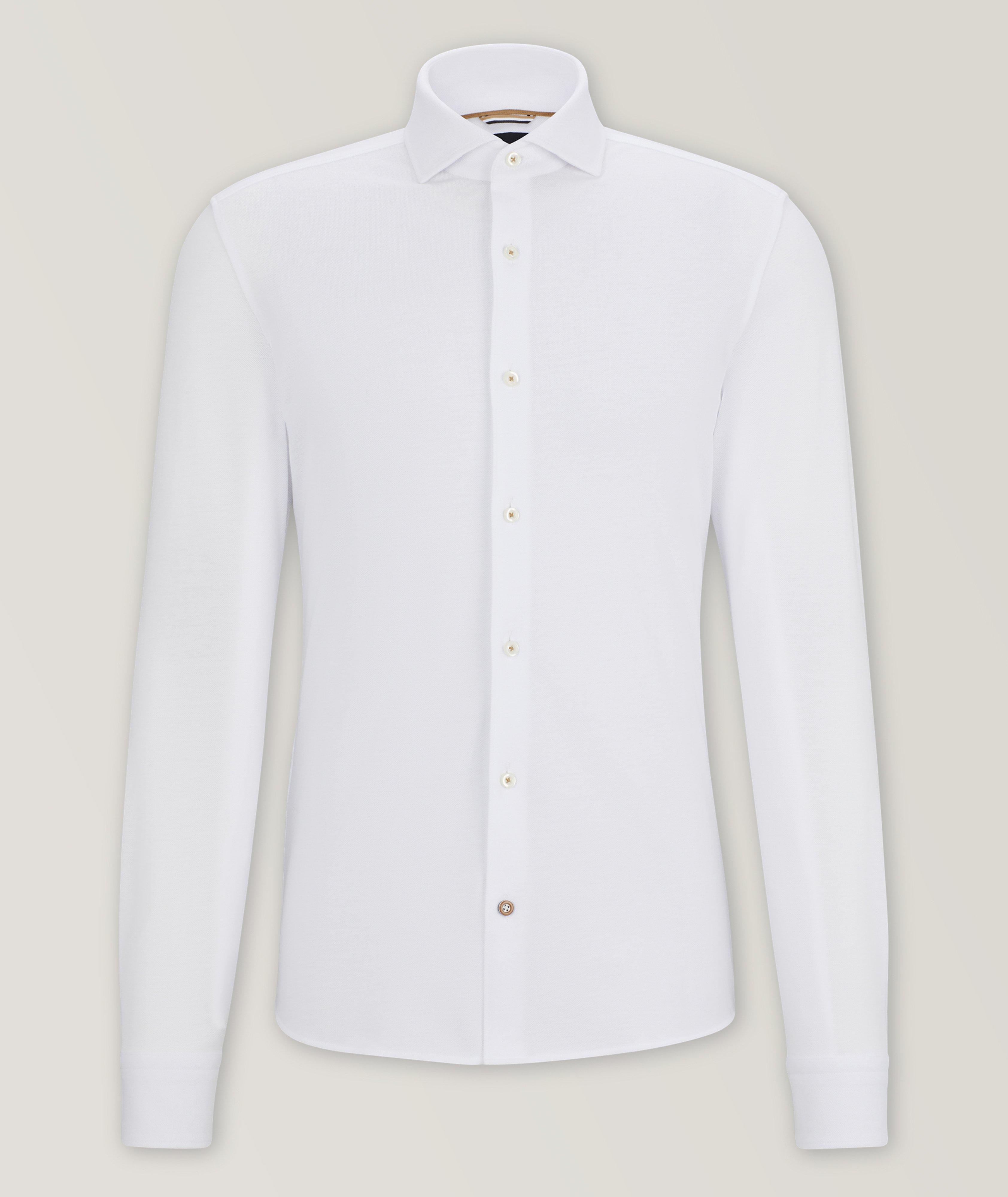 BOSS Cotton-Jersey Dress Shirt