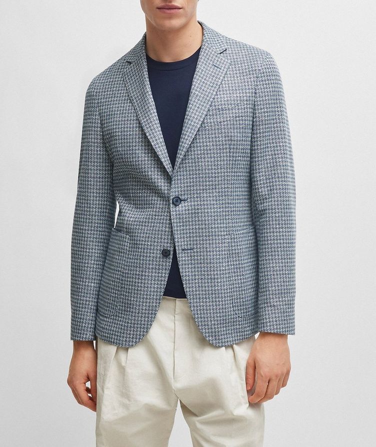 Hanry Neat Pattern Linen-Blend Sport Jacket image 1