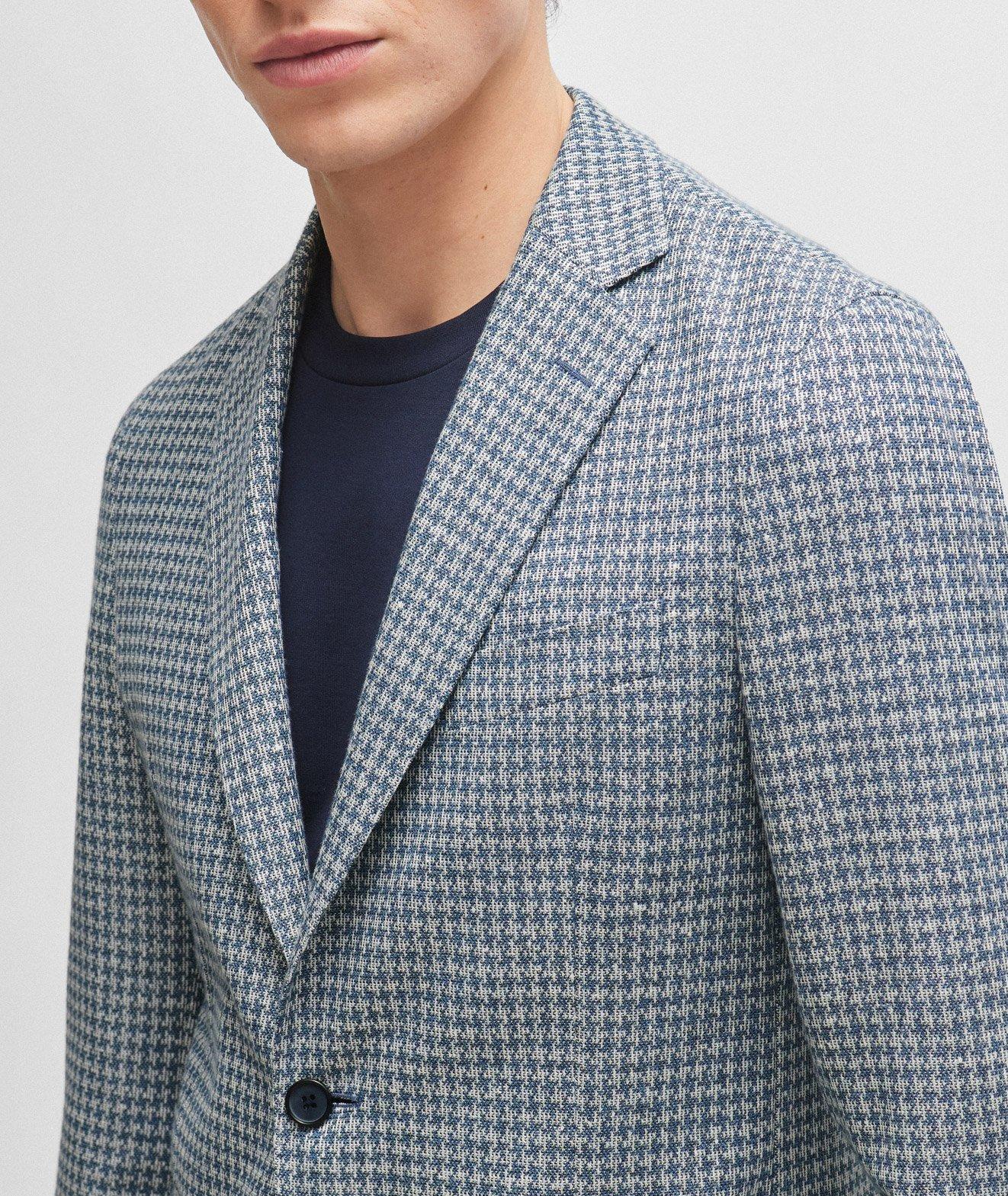 Hanry Neat Pattern Linen-Blend Sport Jacket image 3