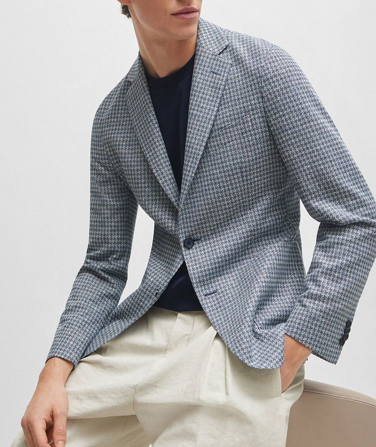 Hanry Neat Pattern Linen-Blend Sport Jacket image 4