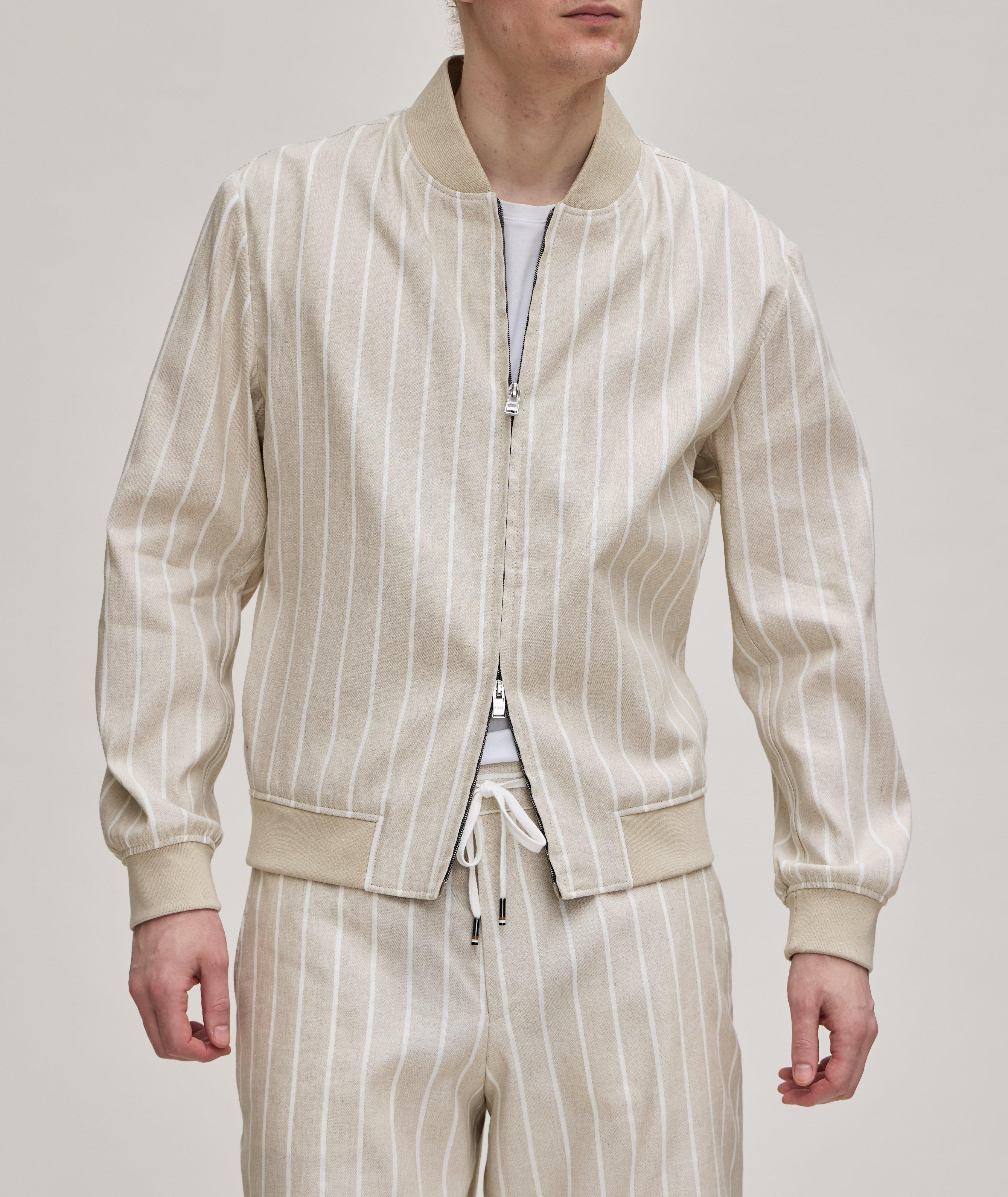 Hanry Striped Italian Linen-Cotton Jacket image 1