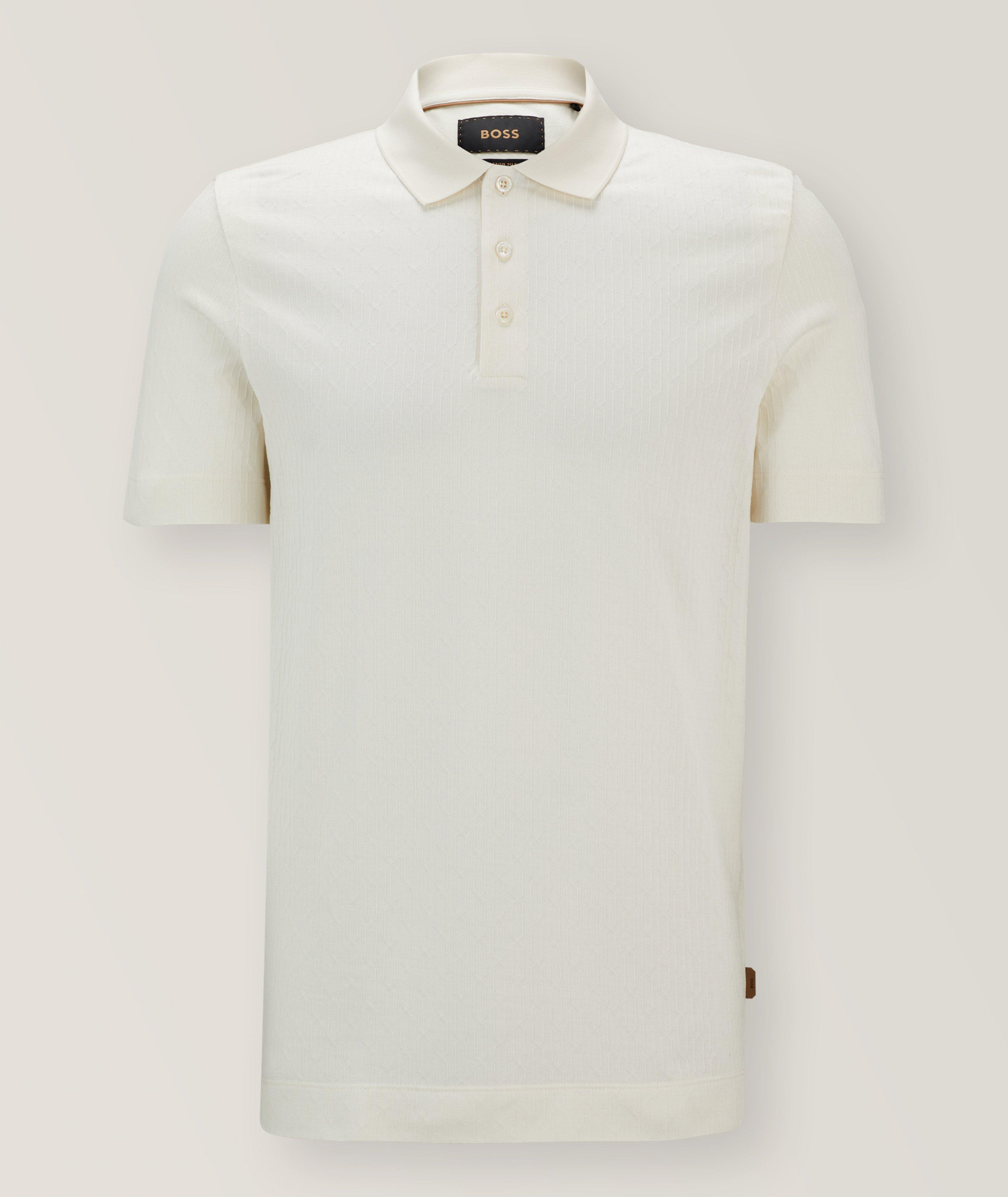 Quilted Cotton-Silk Polo