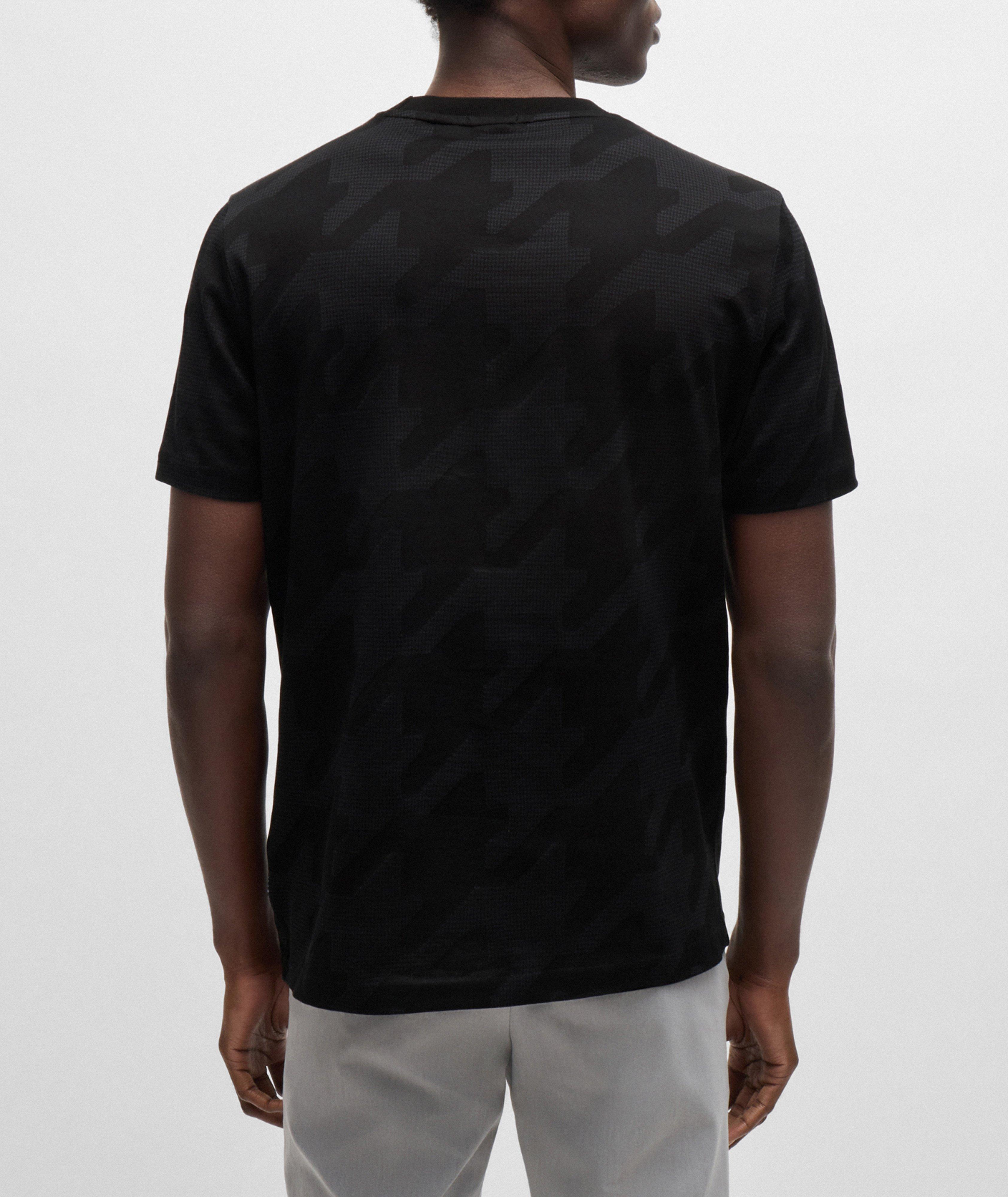 Houndstooth Jacquard Mercerized Cotton T-Shirt image 2