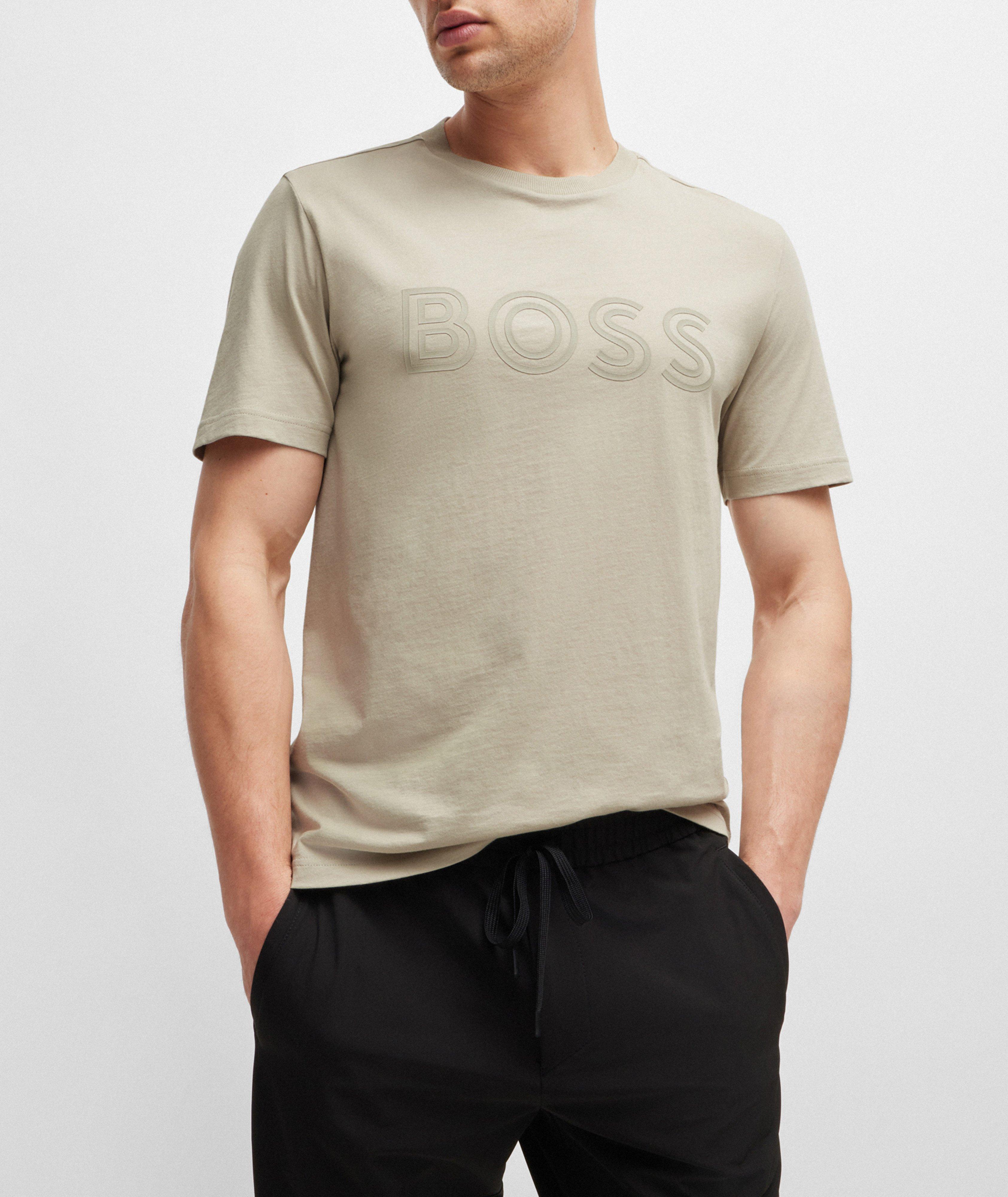 T-shirt en jersey de coton avec logo surdimensionné image 1