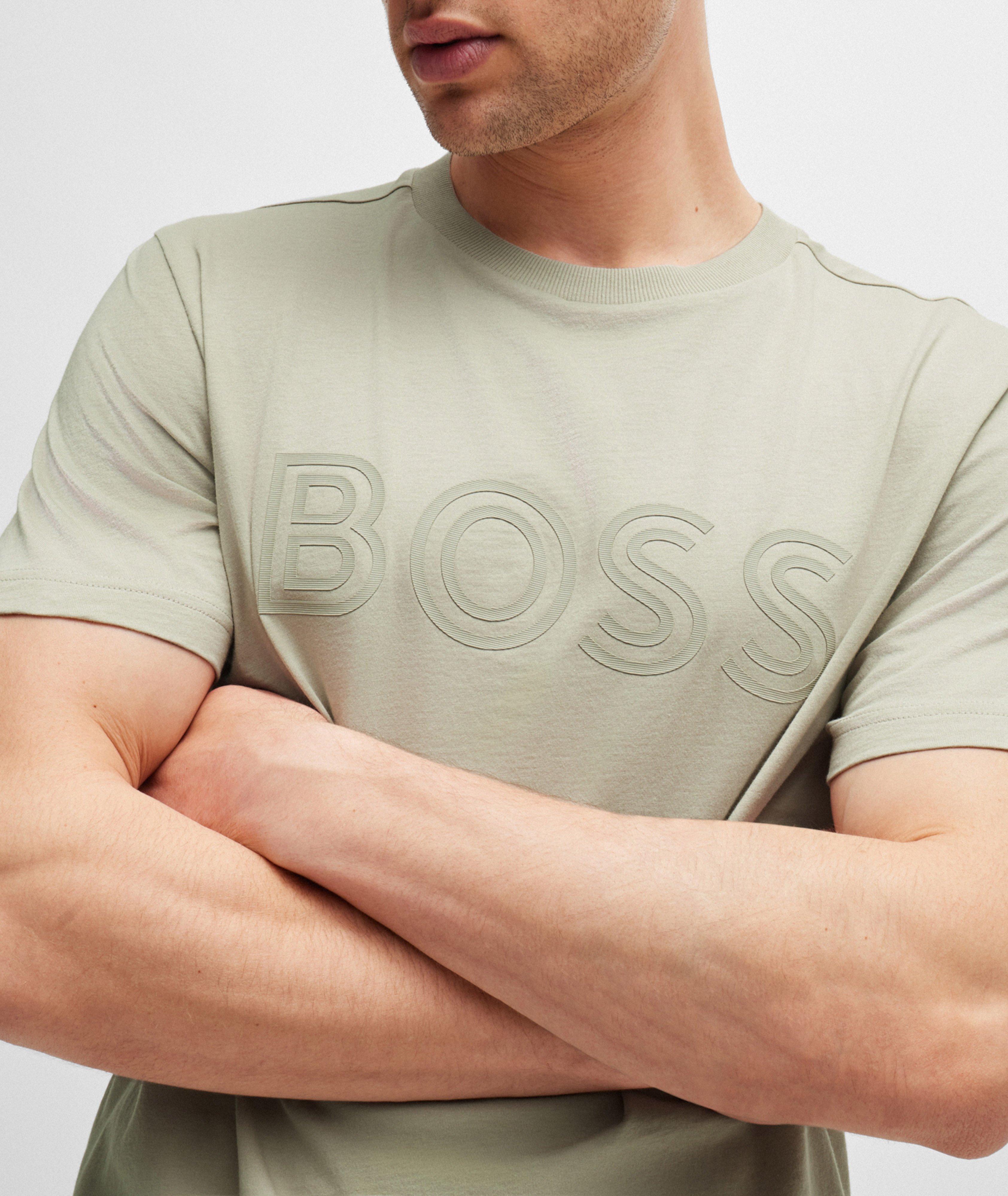 T-shirt en jersey de coton avec logo surdimensionné image 3