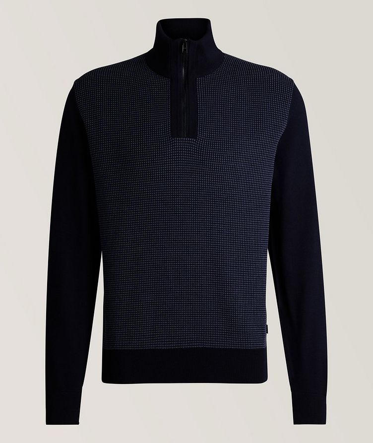 BOSS BLACK HERITAGE Collection Virgin Wool Quarter-Zip Sweater ...