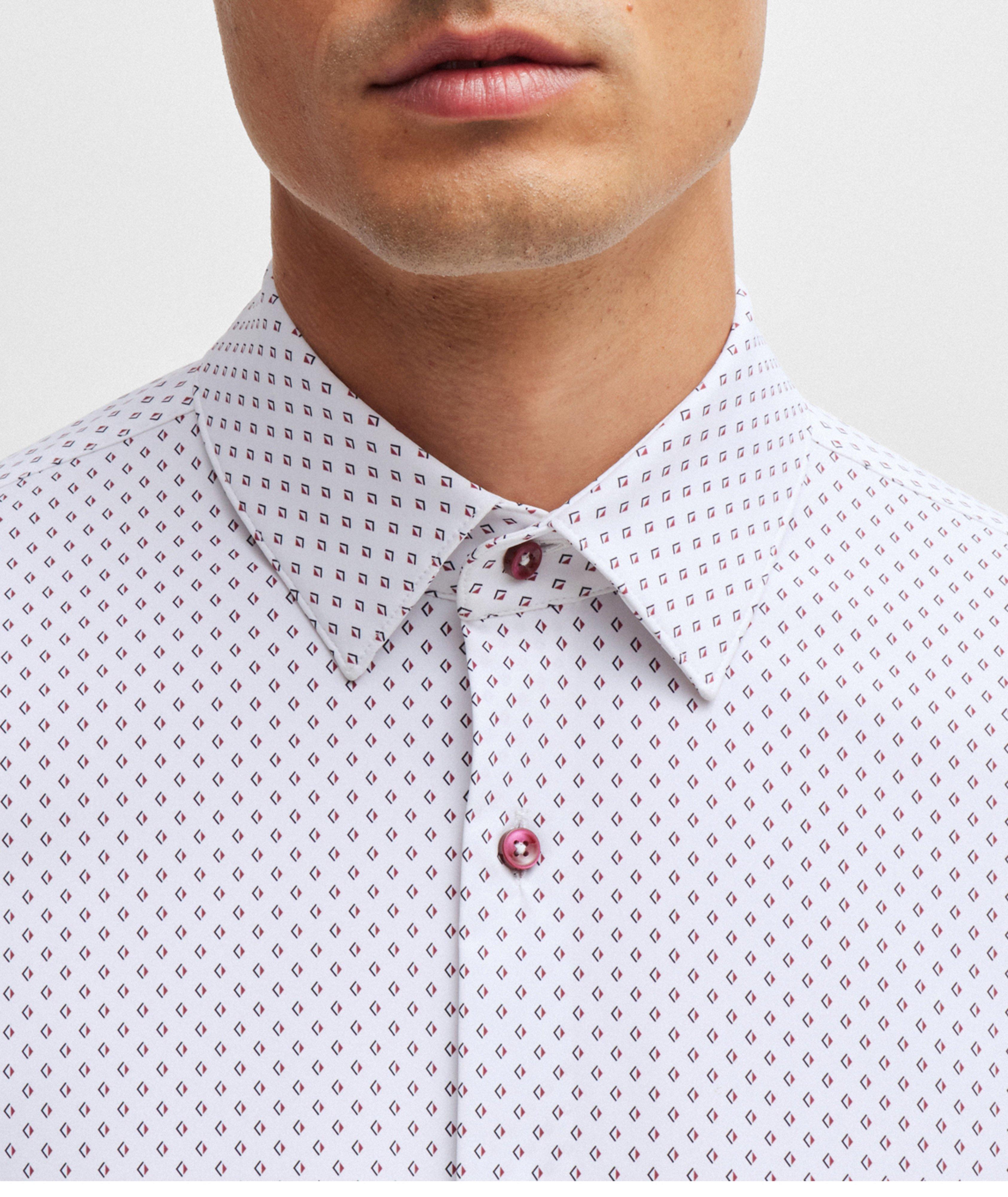 Hank Printed Performance-Stretch Dress Shirt image 3