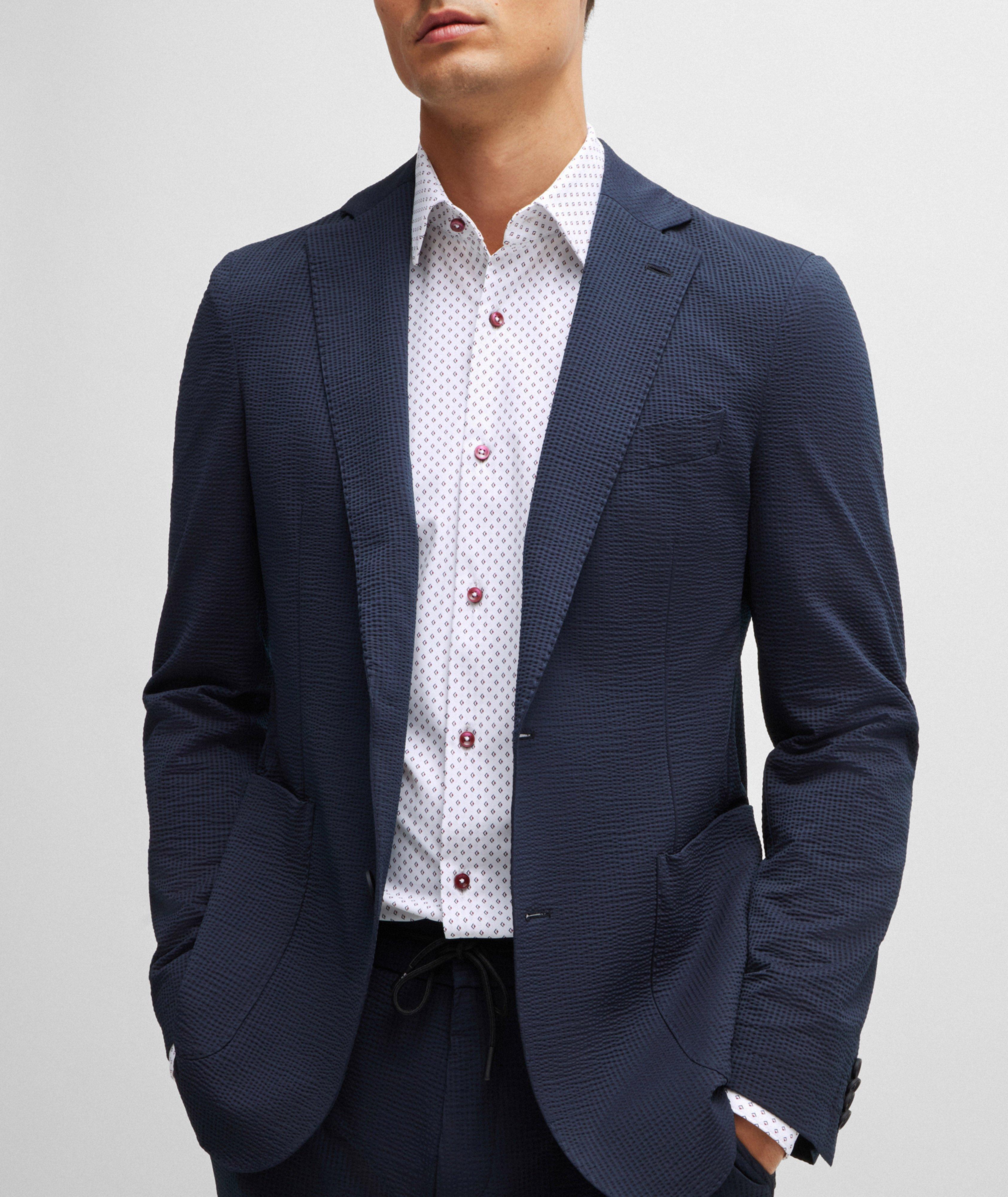 Hank Printed Performance-Stretch Dress Shirt image 4