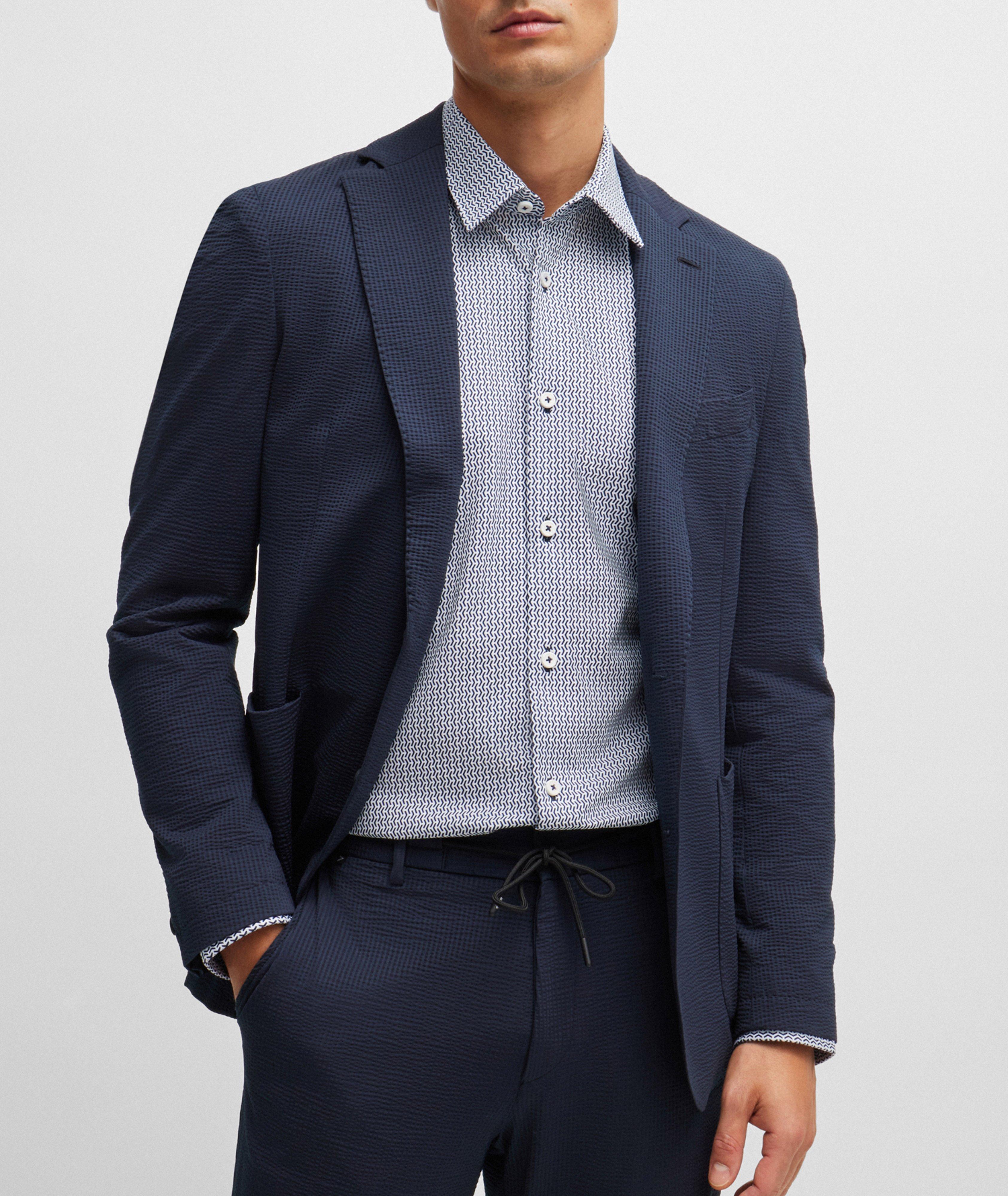 Micro Print Performance-Stretch Shirt image 1