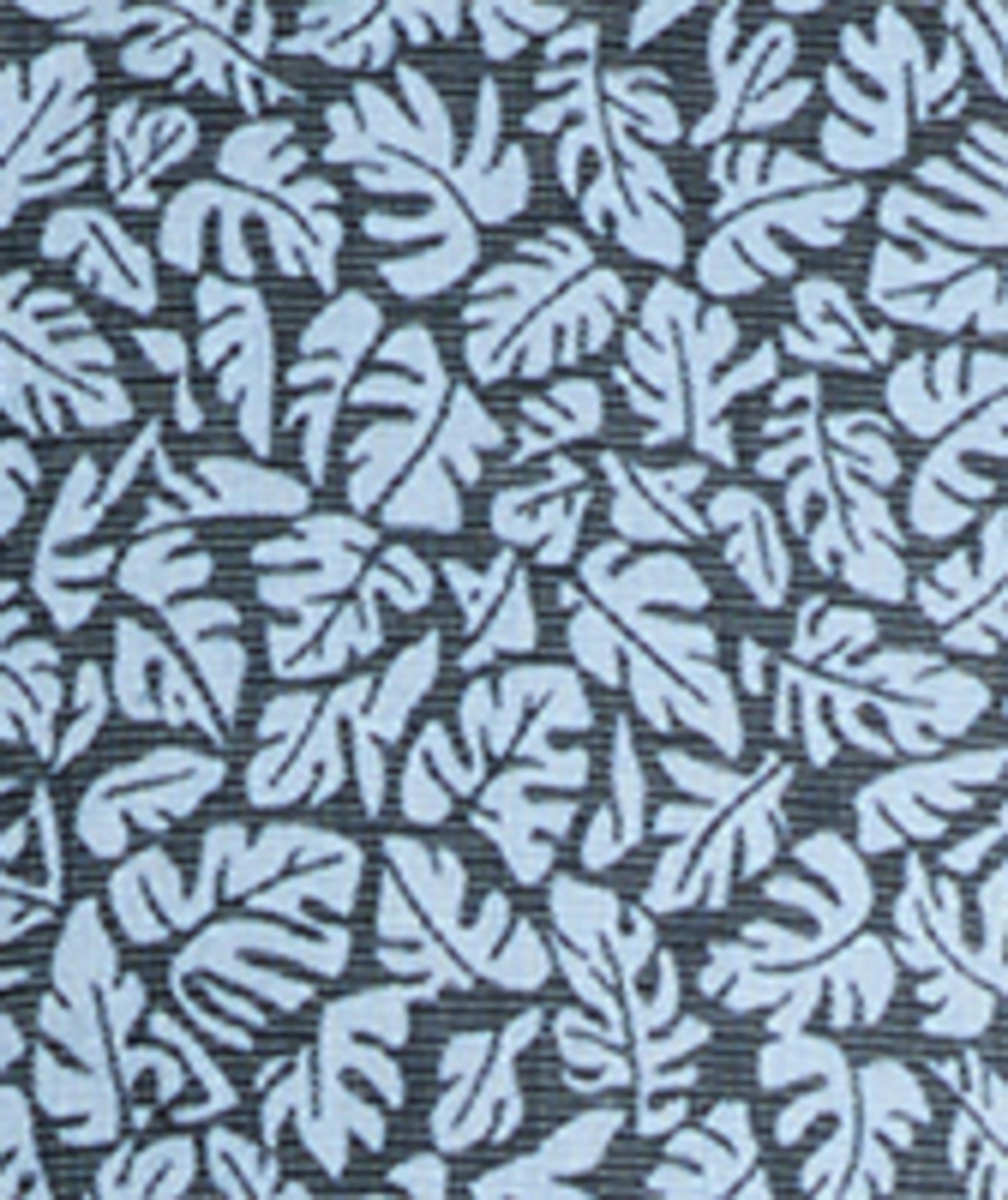 Roan-Kent Leaf Pattern Stretch-Linen Chambray Sport Shirt