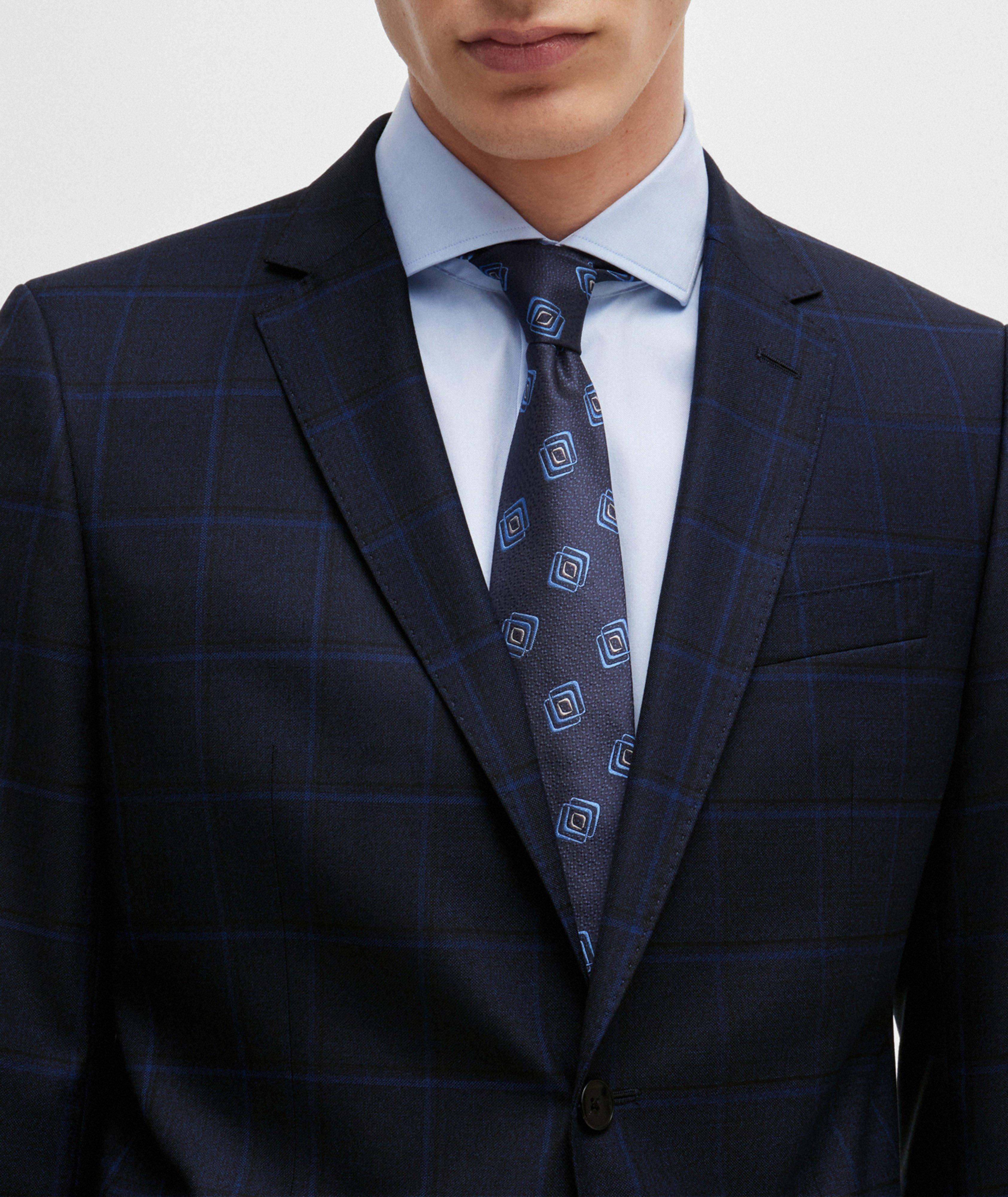 Checked Slim-Fit Suit image 3