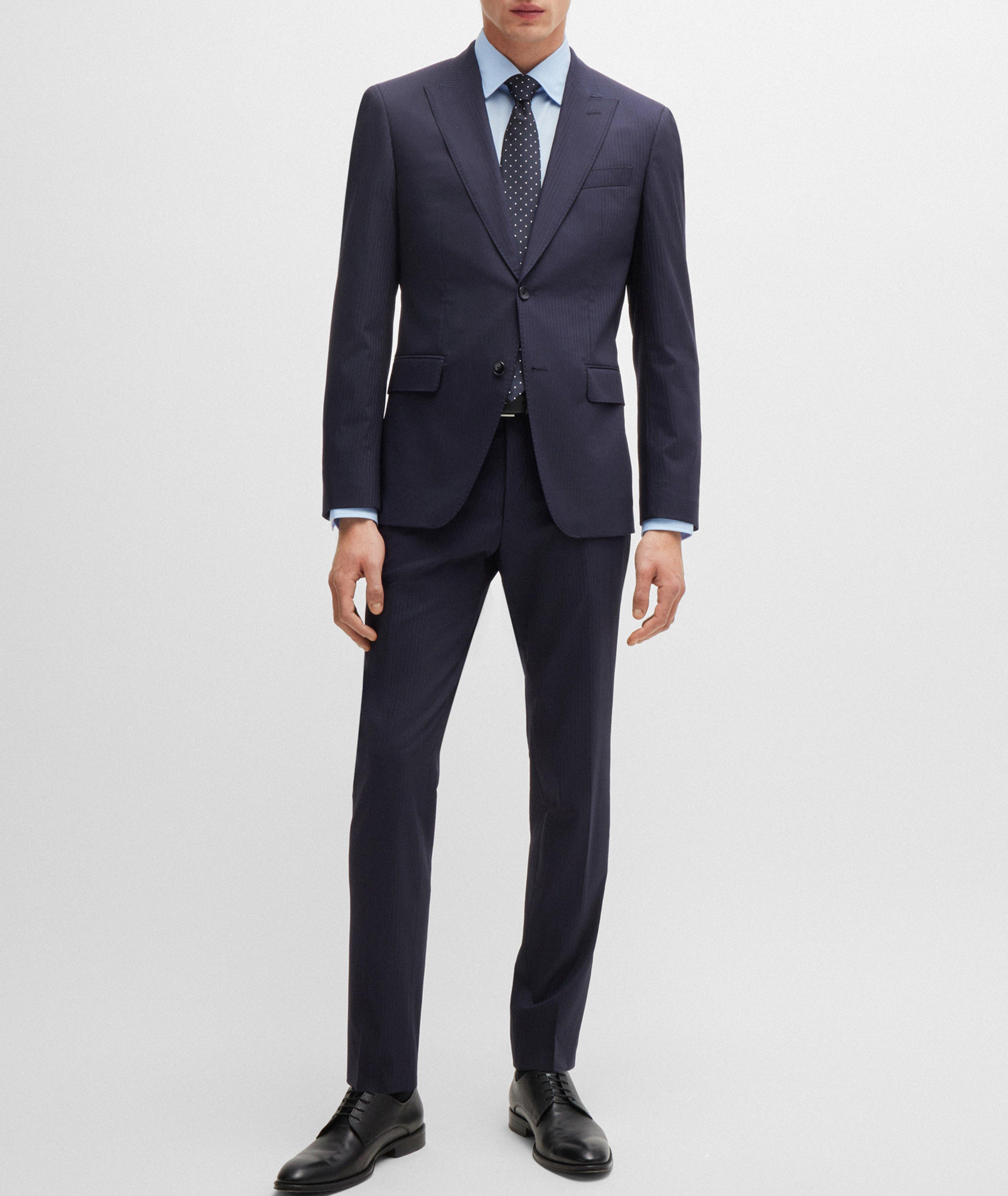 Black Heritage Striped Virgin Wool-Blend Suit  image 5