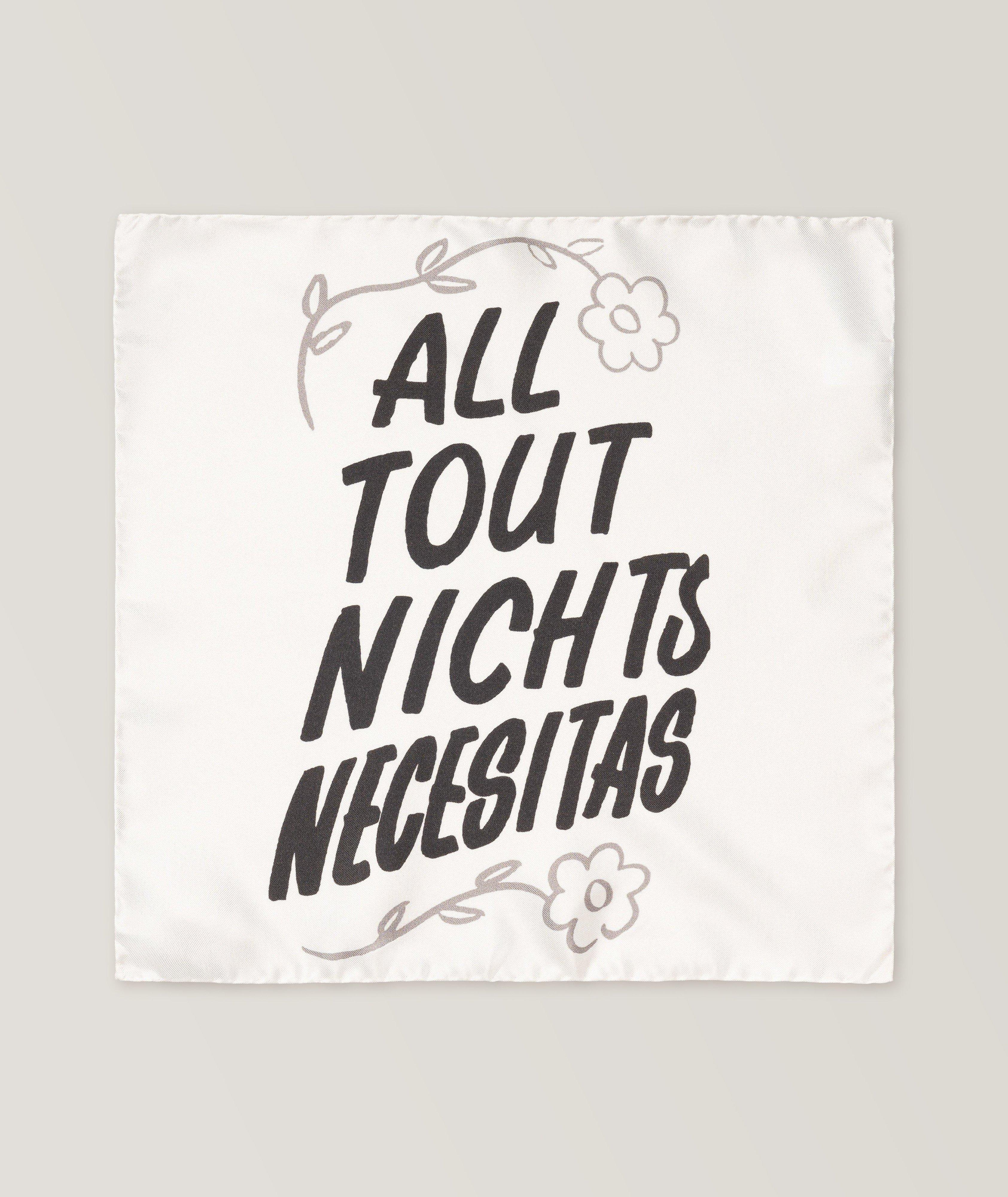 The Beatles Collection "All Tout Nichts Necesitas" Silk Pocket Square
