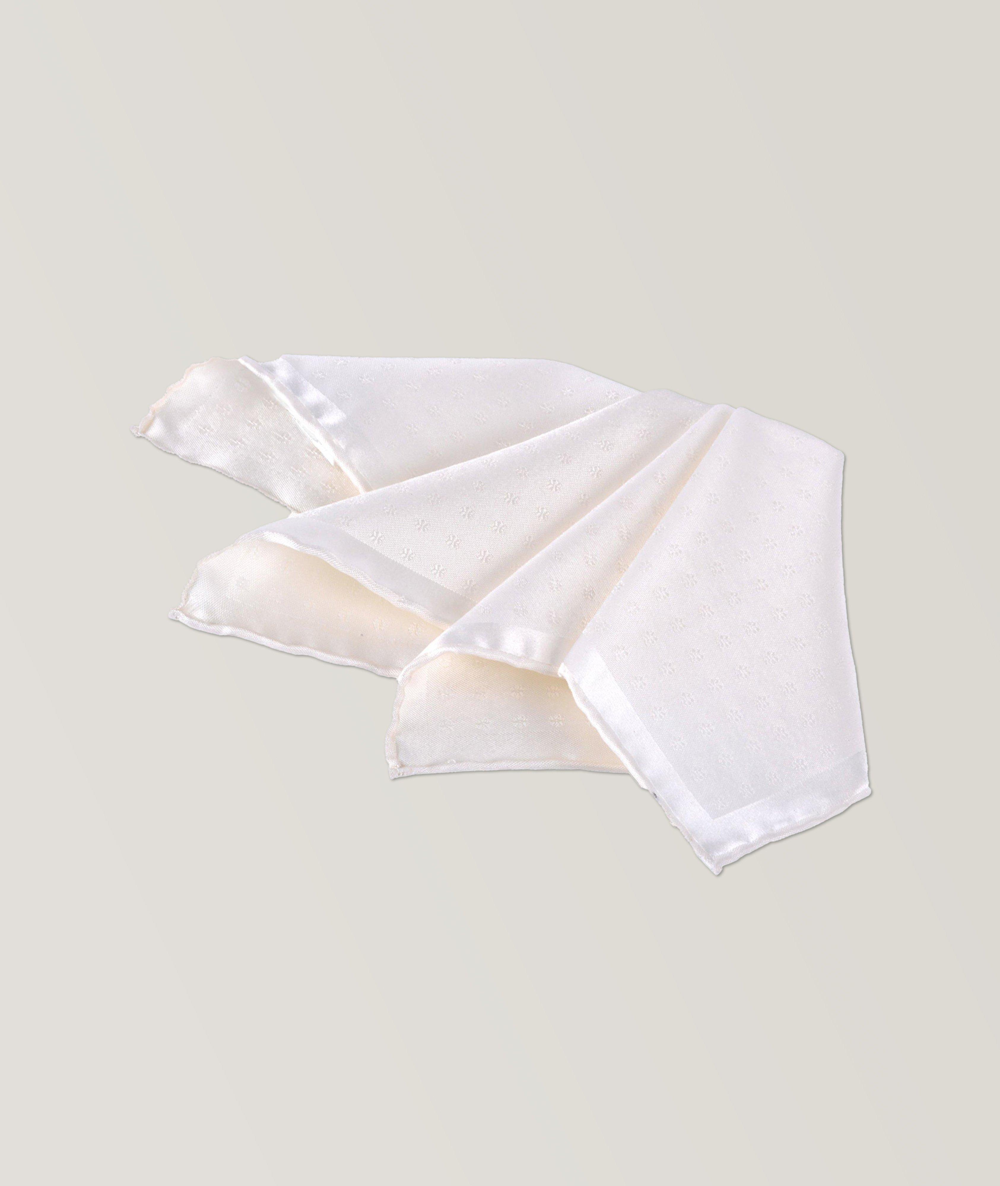 Tonal Micro Neat Silk Jacquard Handkerchief