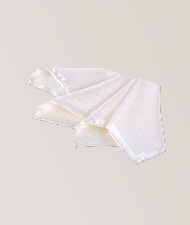 Tonal Micro Neat Silk Jacquard Handkerchief image 0