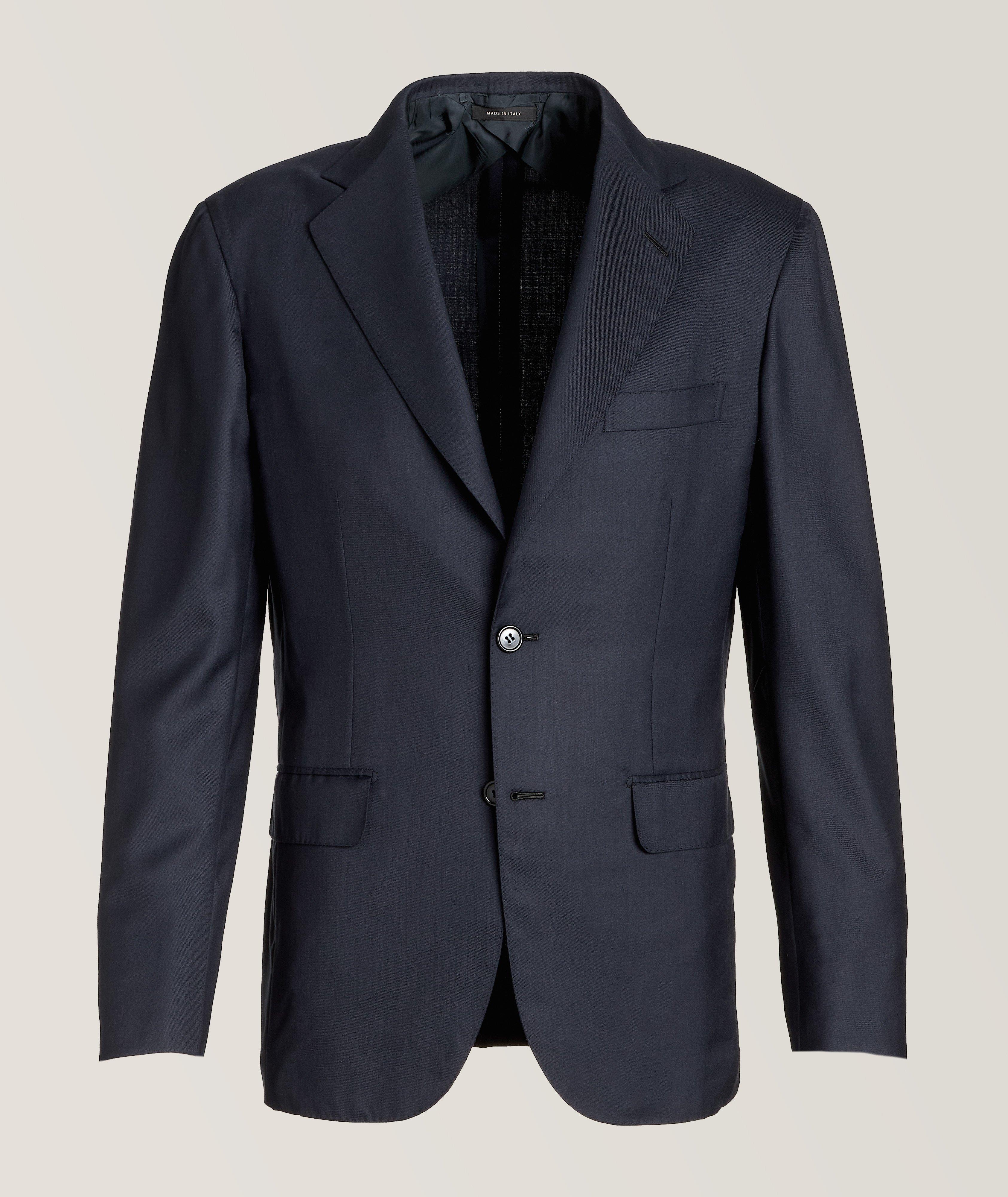 New Plume Textured Wool-Silk Sport Jacket