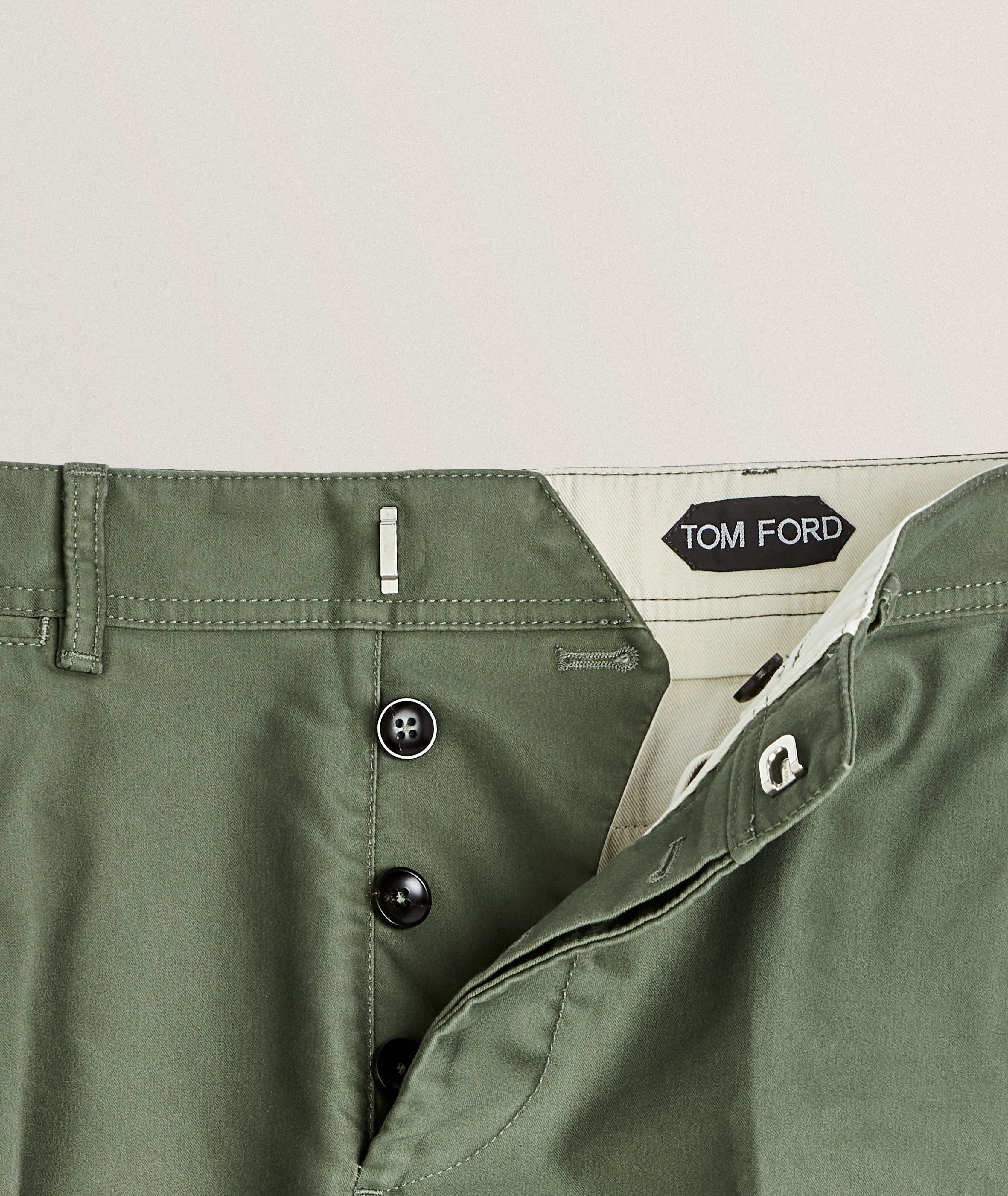 Military Pleated Cotton Chinos image 1