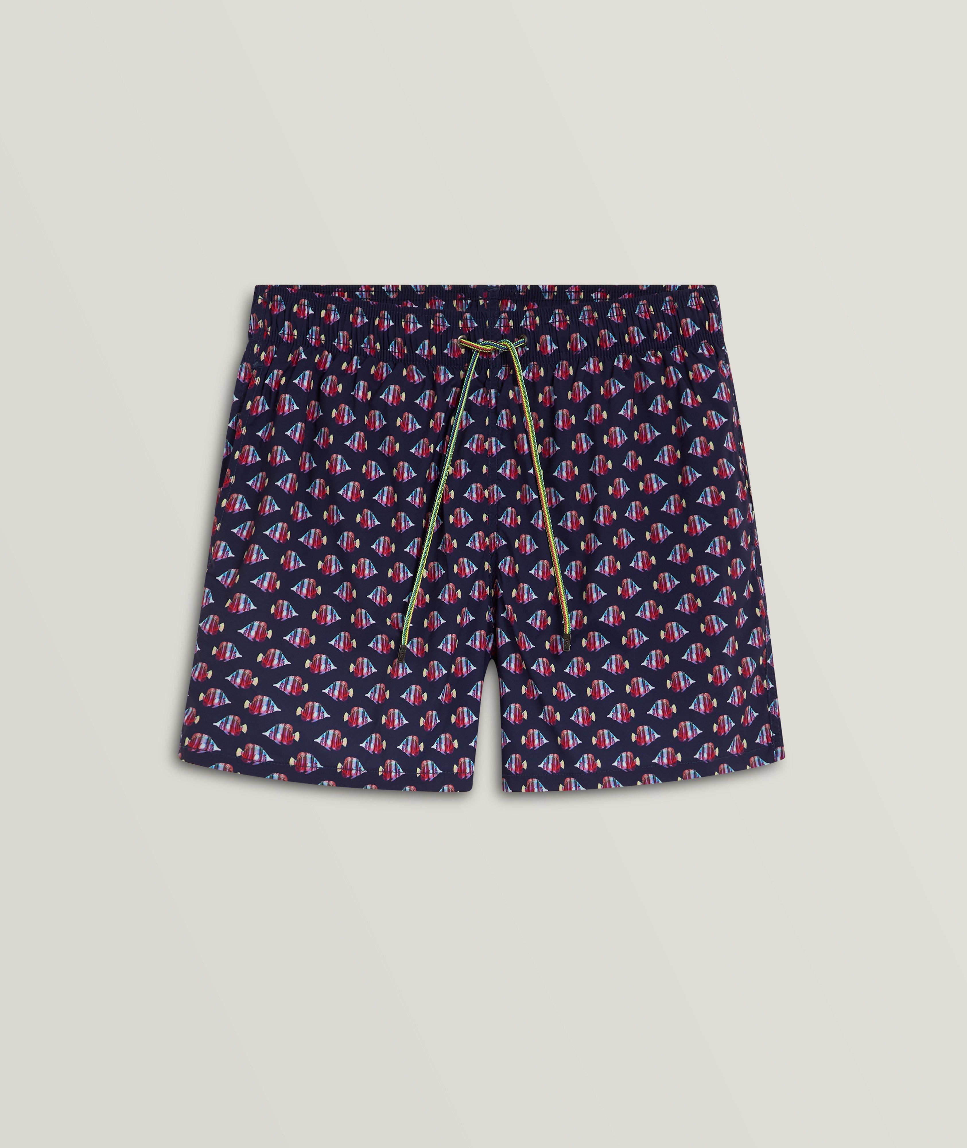 Archer Striped Fish Swim Trunks image 0