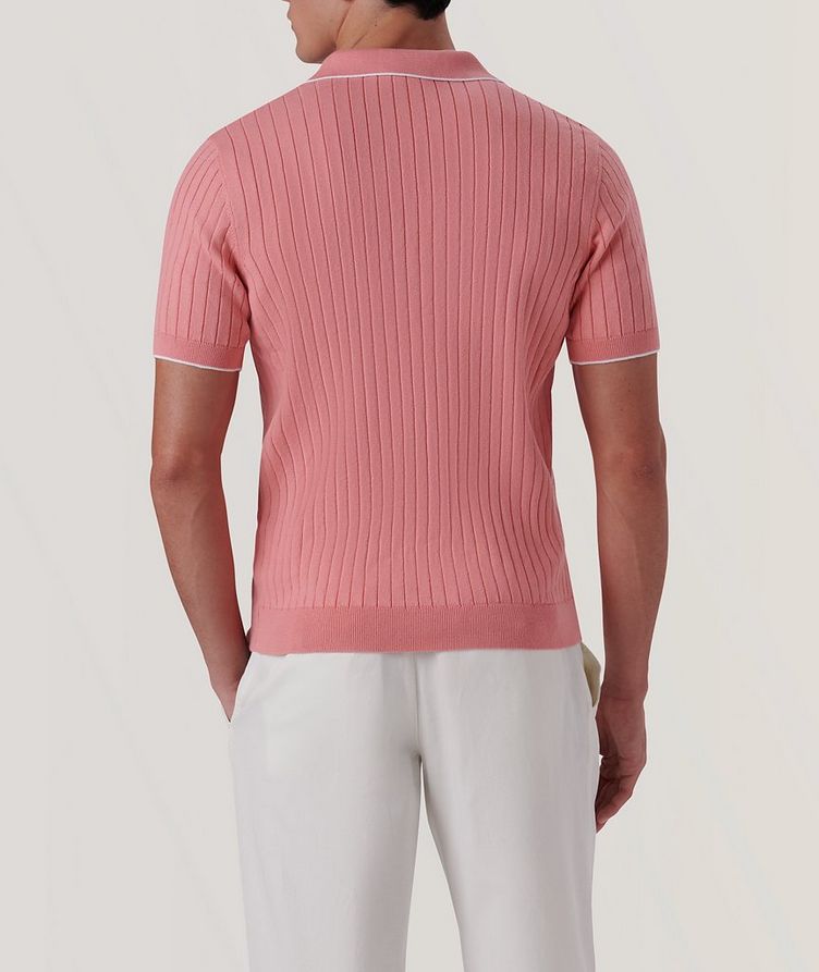 Ribbed Knit Cotton-Blend Polo image 4
