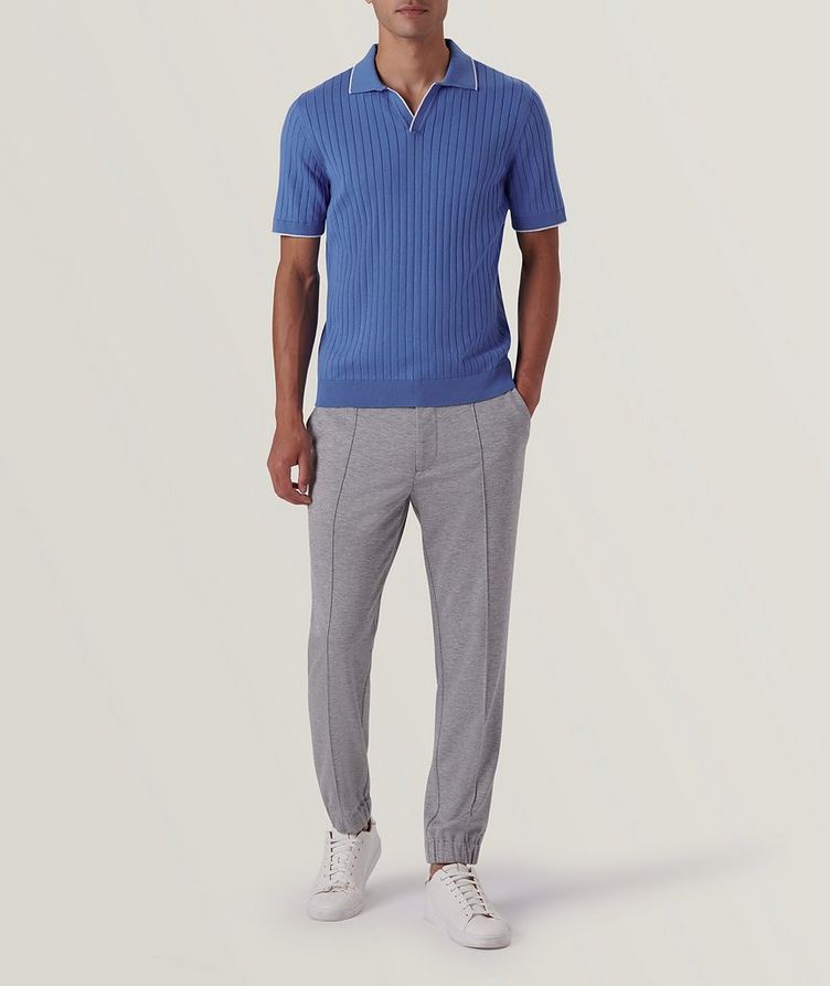 Ribbed Knit Cotton-Blend Polo image 5