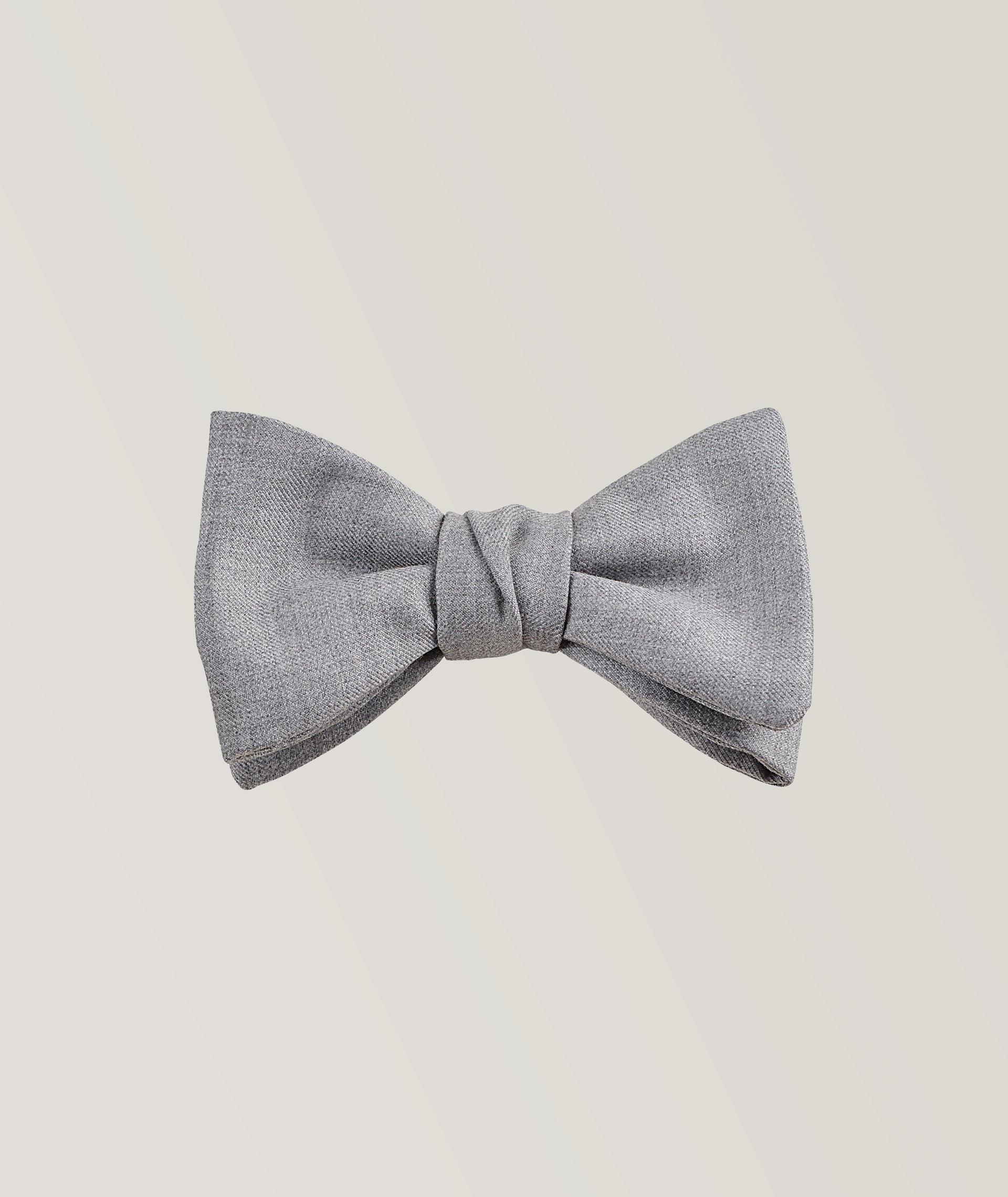 Saki Woven Mélange Wool Pre-Tied Bow Tie image 0