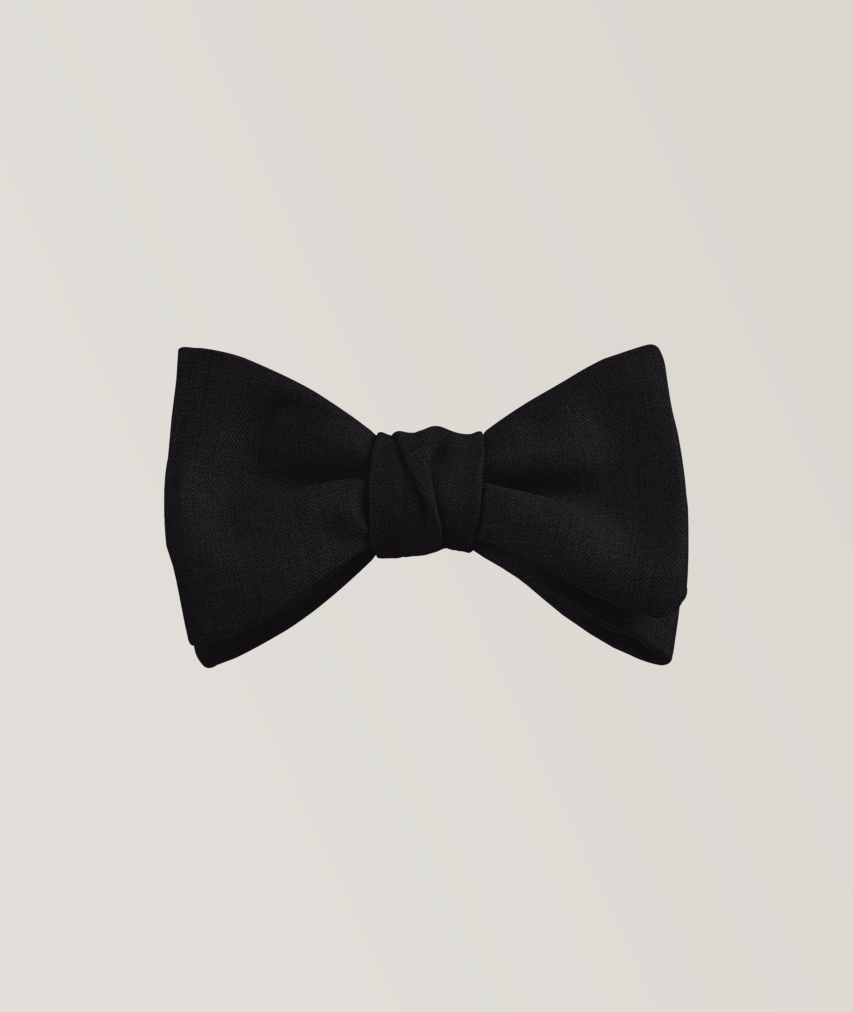 Saki Woven Mélange Wool Pre-Tied Bow Tie