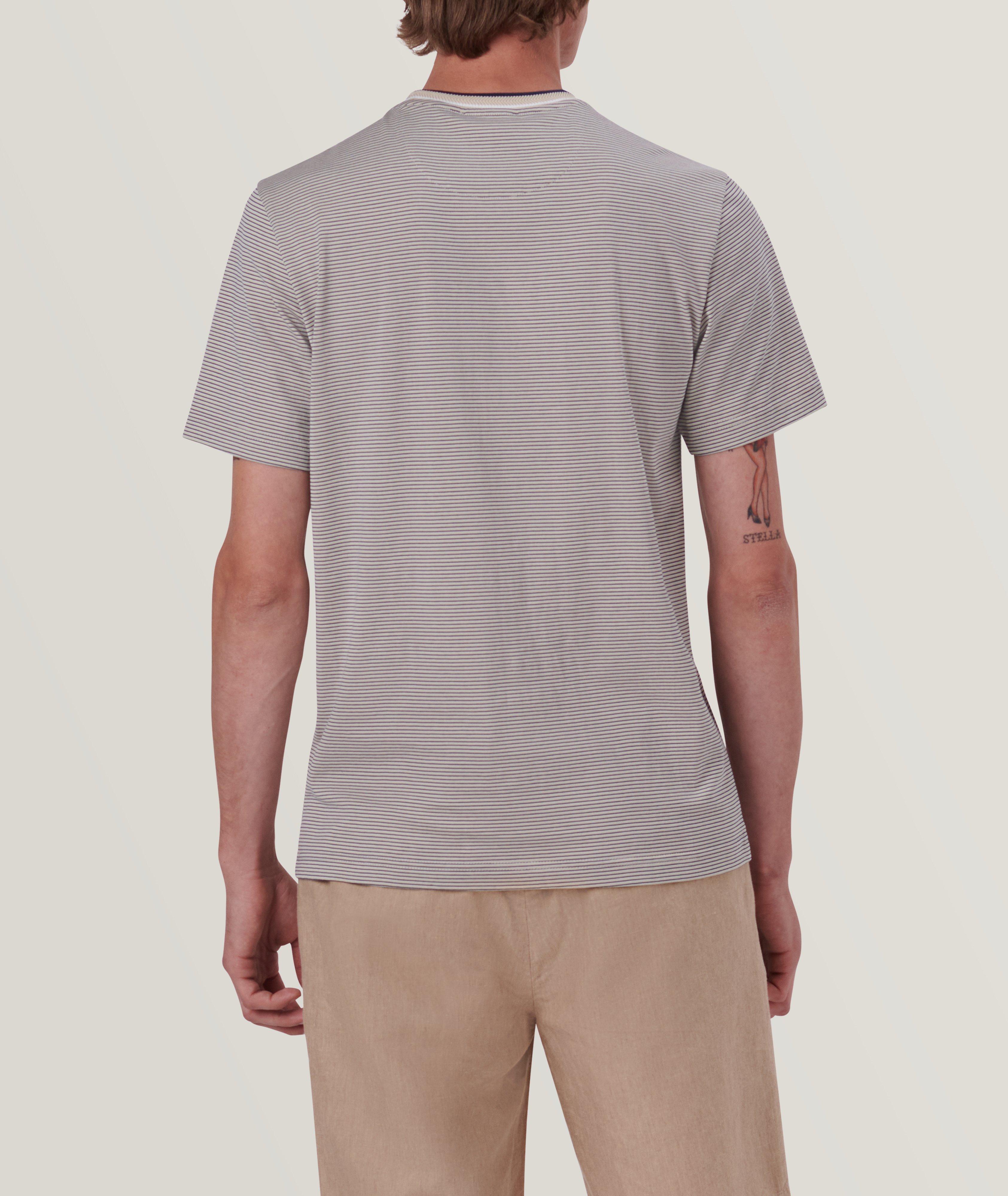 T-shirt en coton à rayures image 4