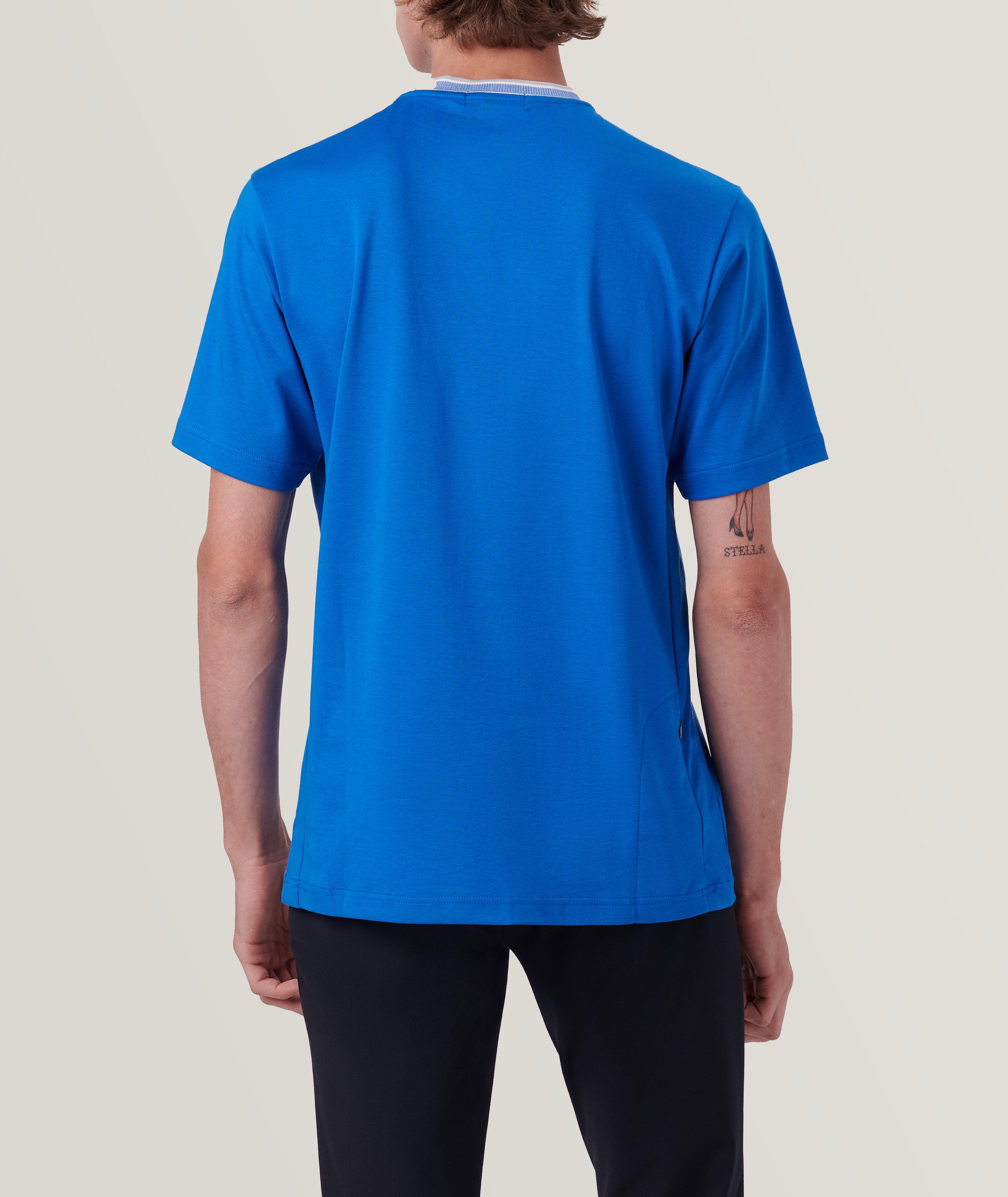 T-shirt en coton avec col contrastant image 4