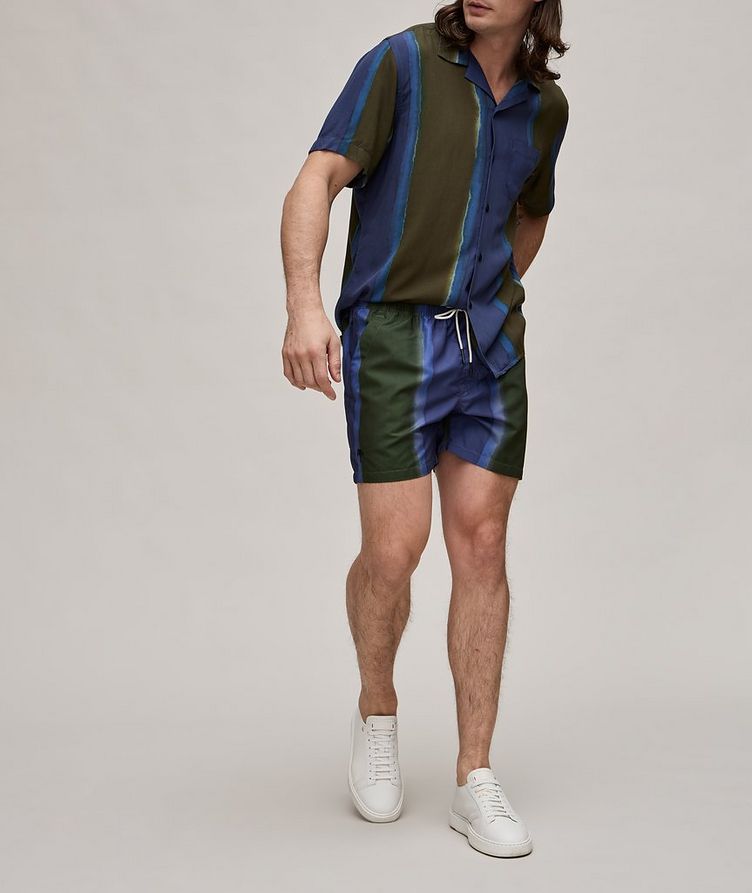 Striped Technical Fabric Swimshorts image 3