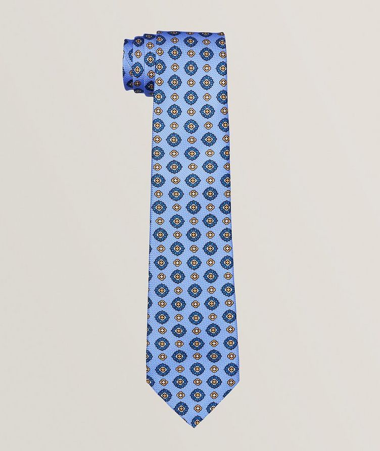 Cravate en soie à motif floral image 0