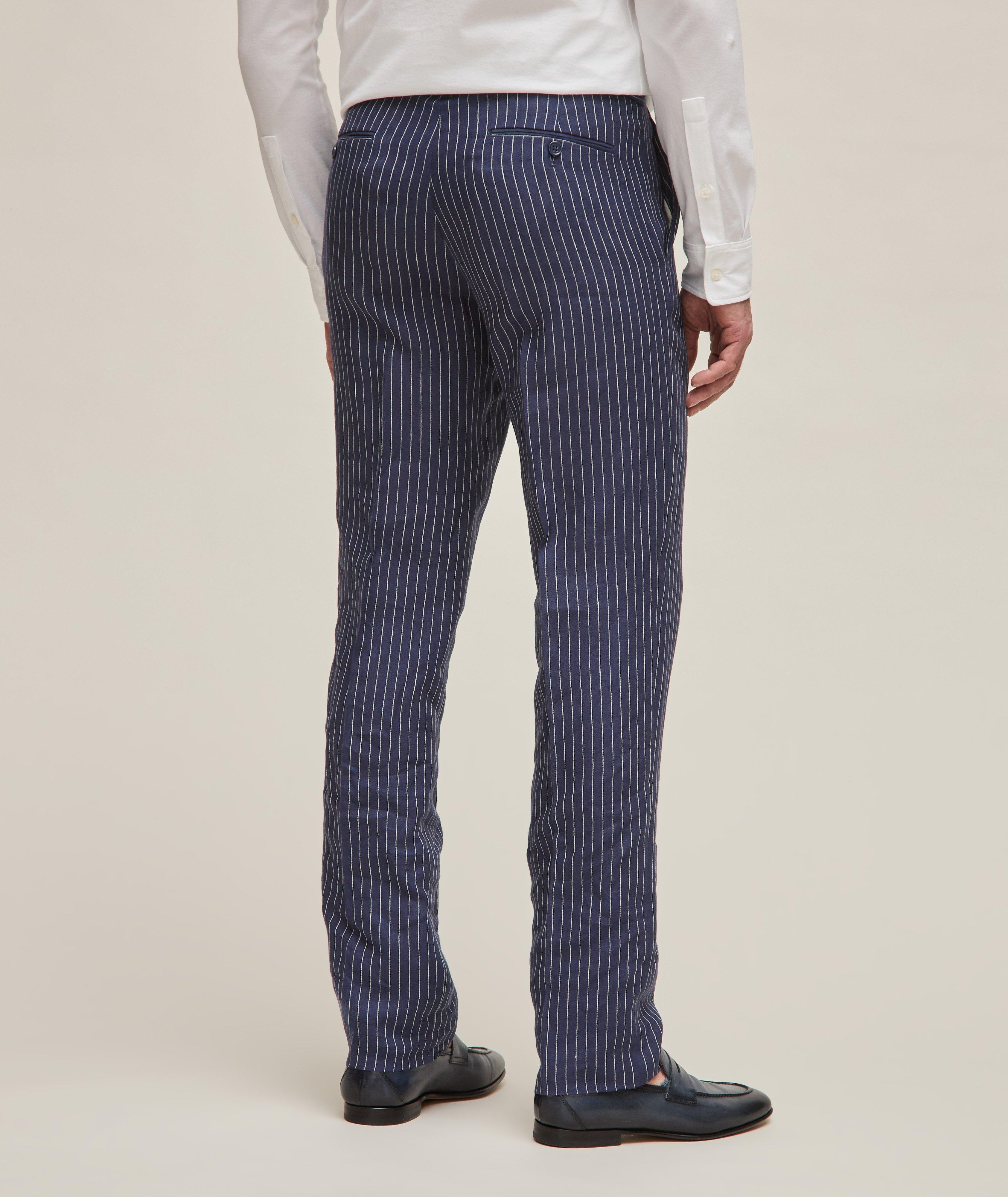 Pantalon Gregory en lin à rayures image 3