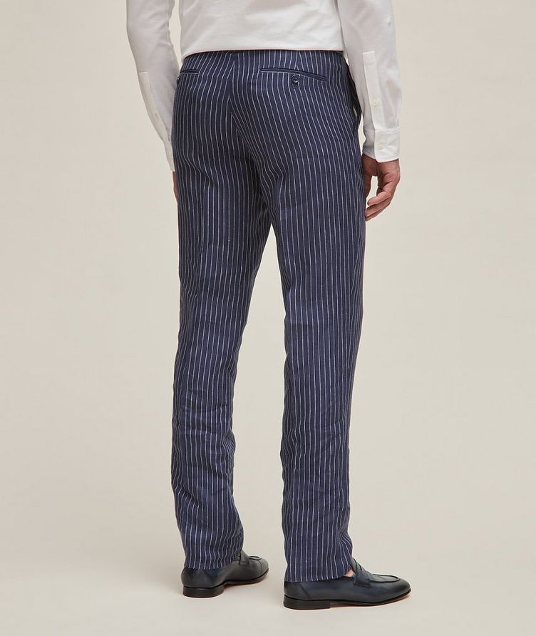 Gregory Narrow Striped Linen Pants  image 3