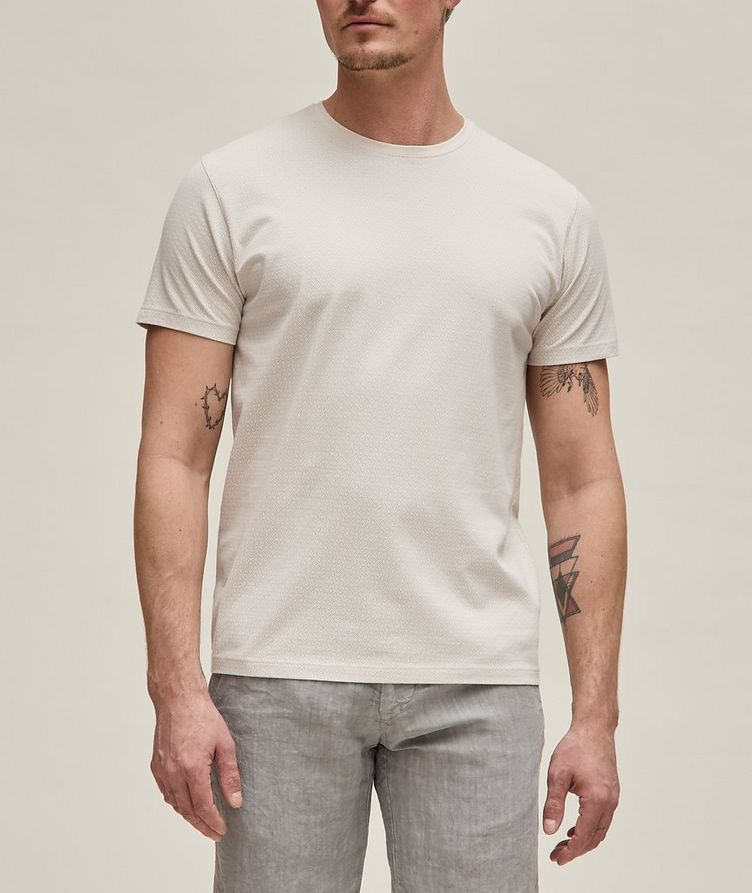 T-shirt en coton pima extensible à petit motif losangé image 1