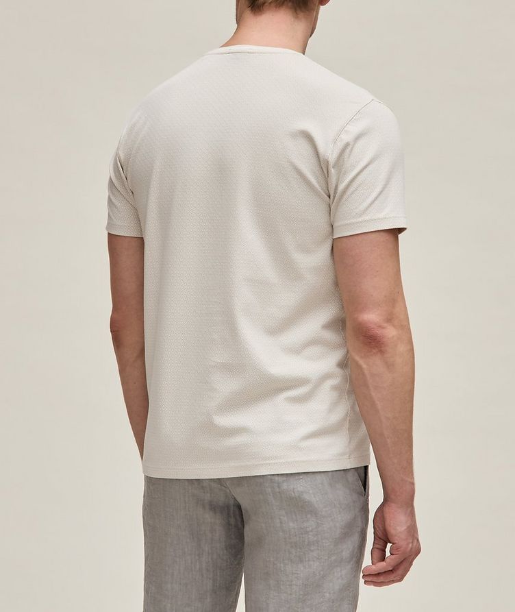 T-shirt en coton pima extensible à petit motif losangé image 2