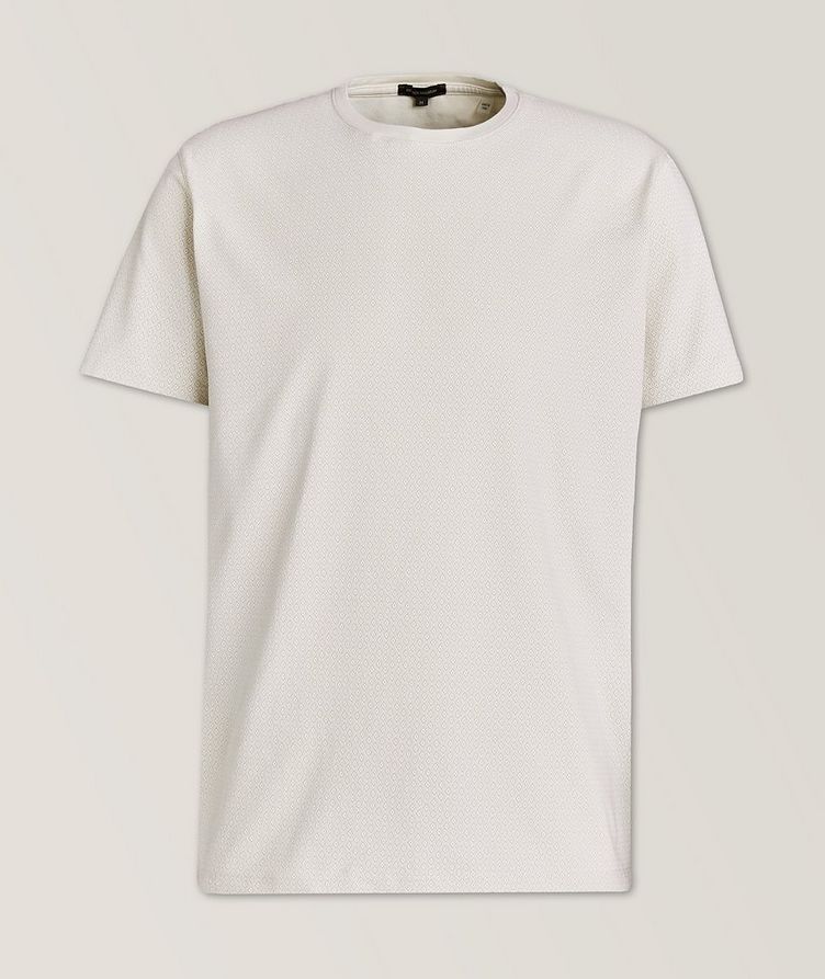 T-shirt en coton pima extensible à petit motif losangé image 0