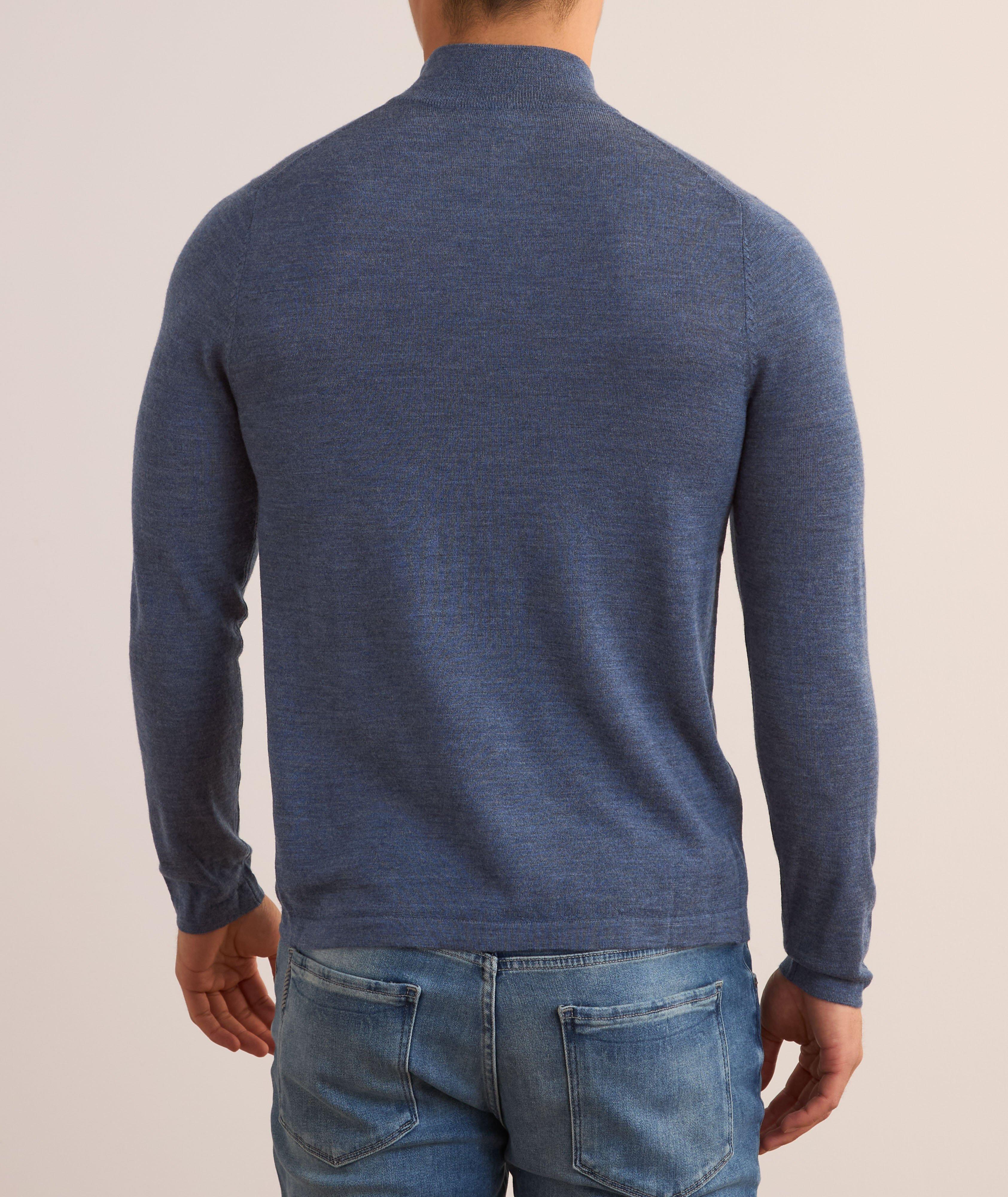 Quarter-Zip Extrafine Merino Wool Sweater image 2