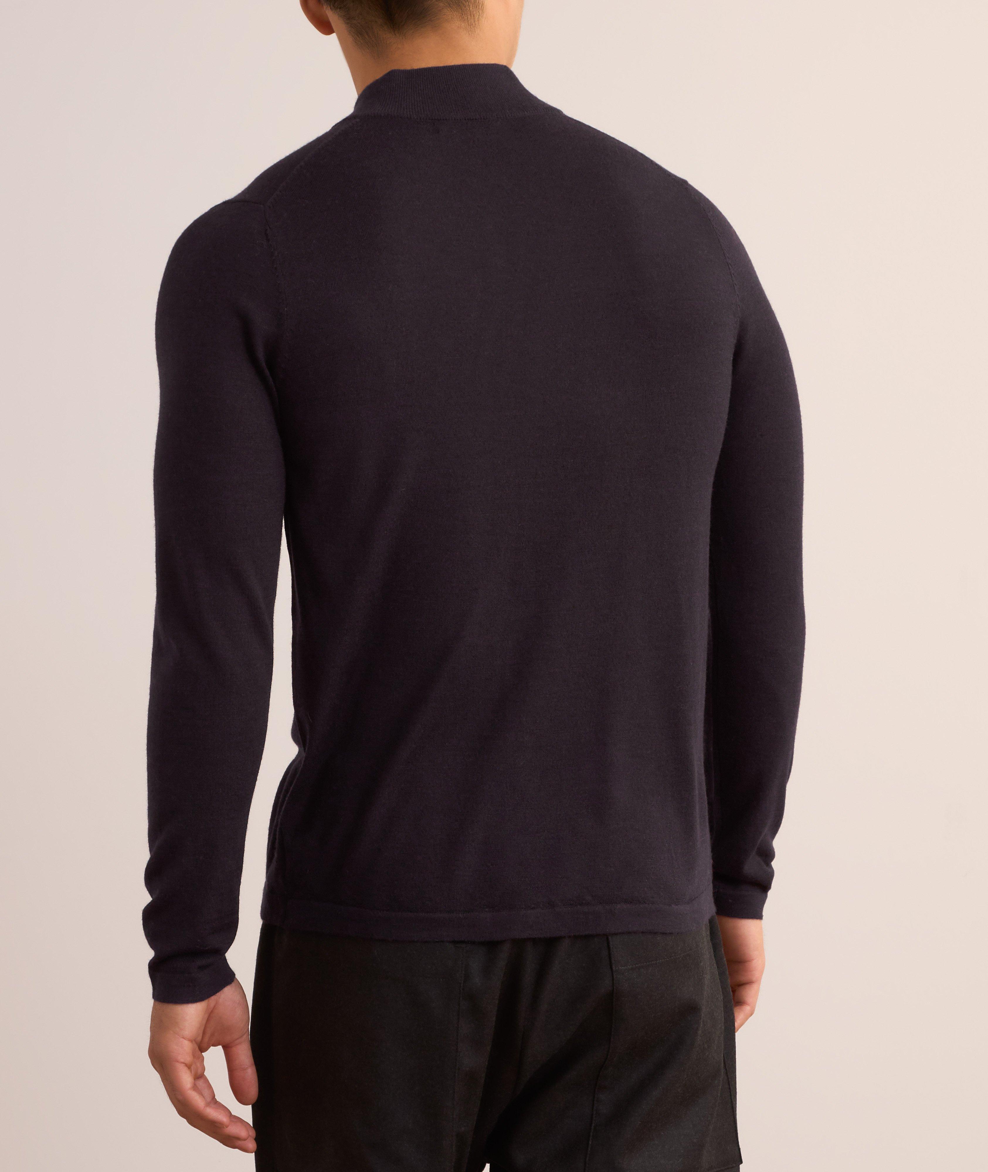 Quarter-Zip Extrafine Merino Wool Sweater image 2