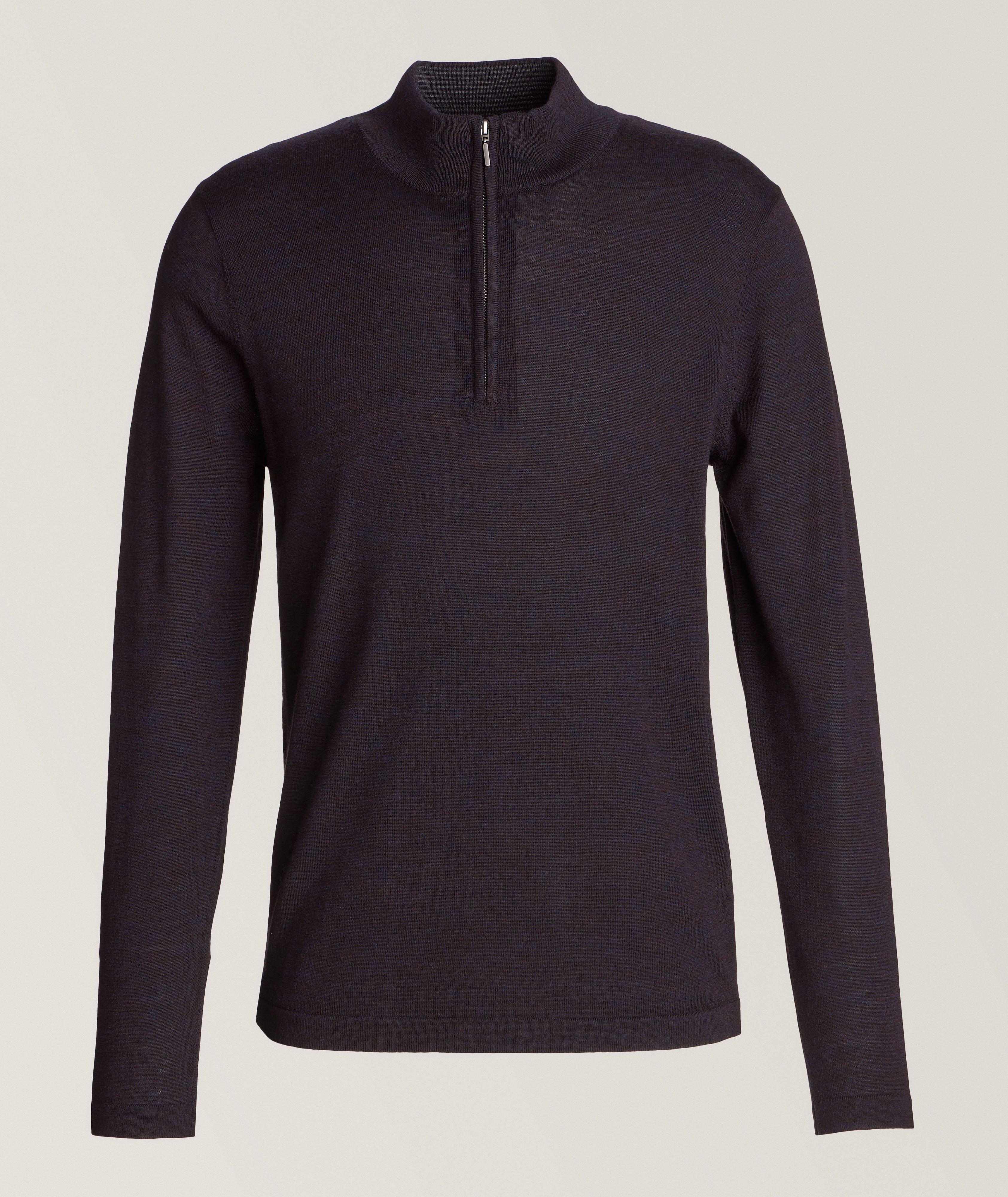 Quarter-Zip Extrafine Merino Wool Sweater image 0