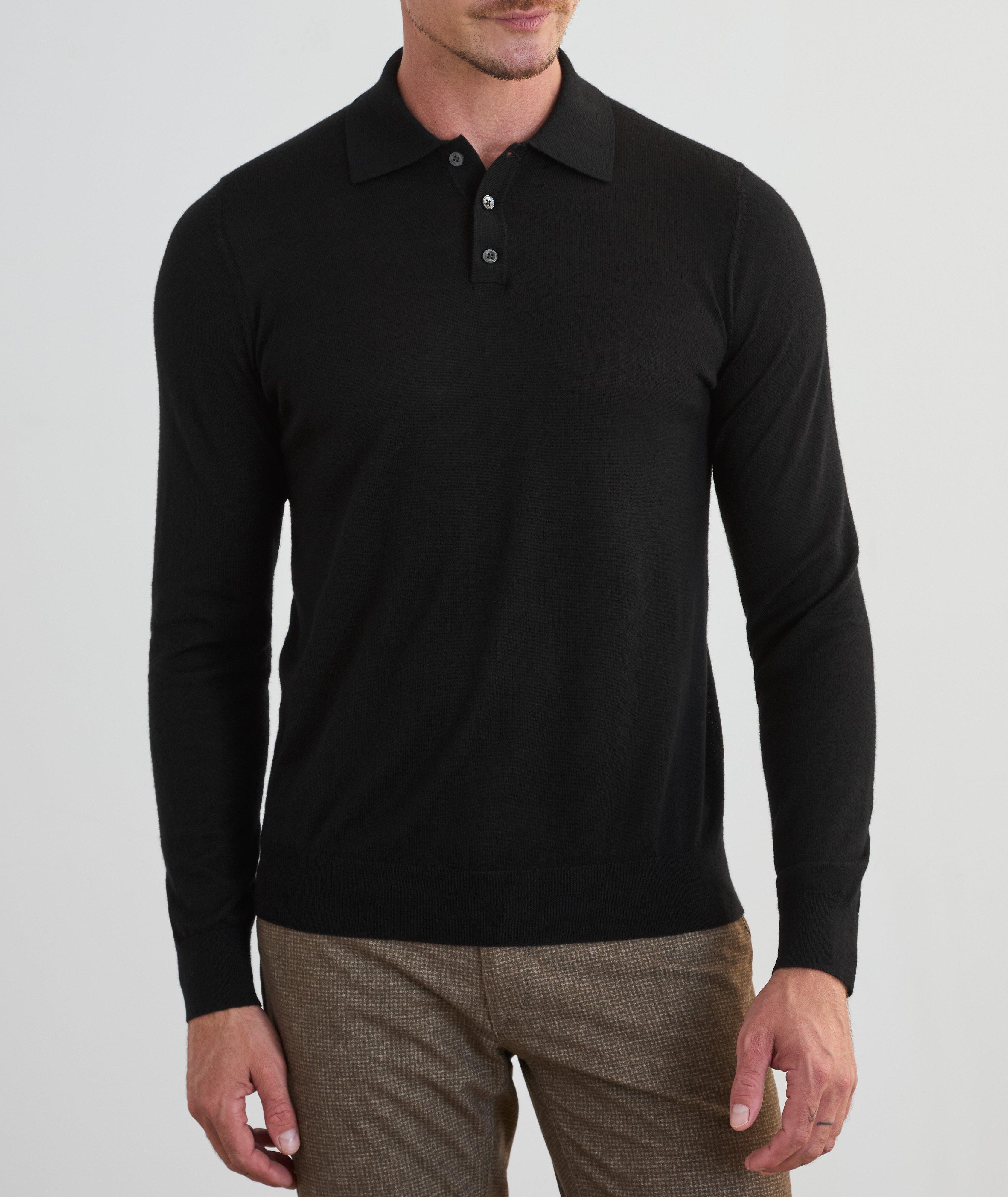 Mélange Extrafine Merino Wool Polo image 1
